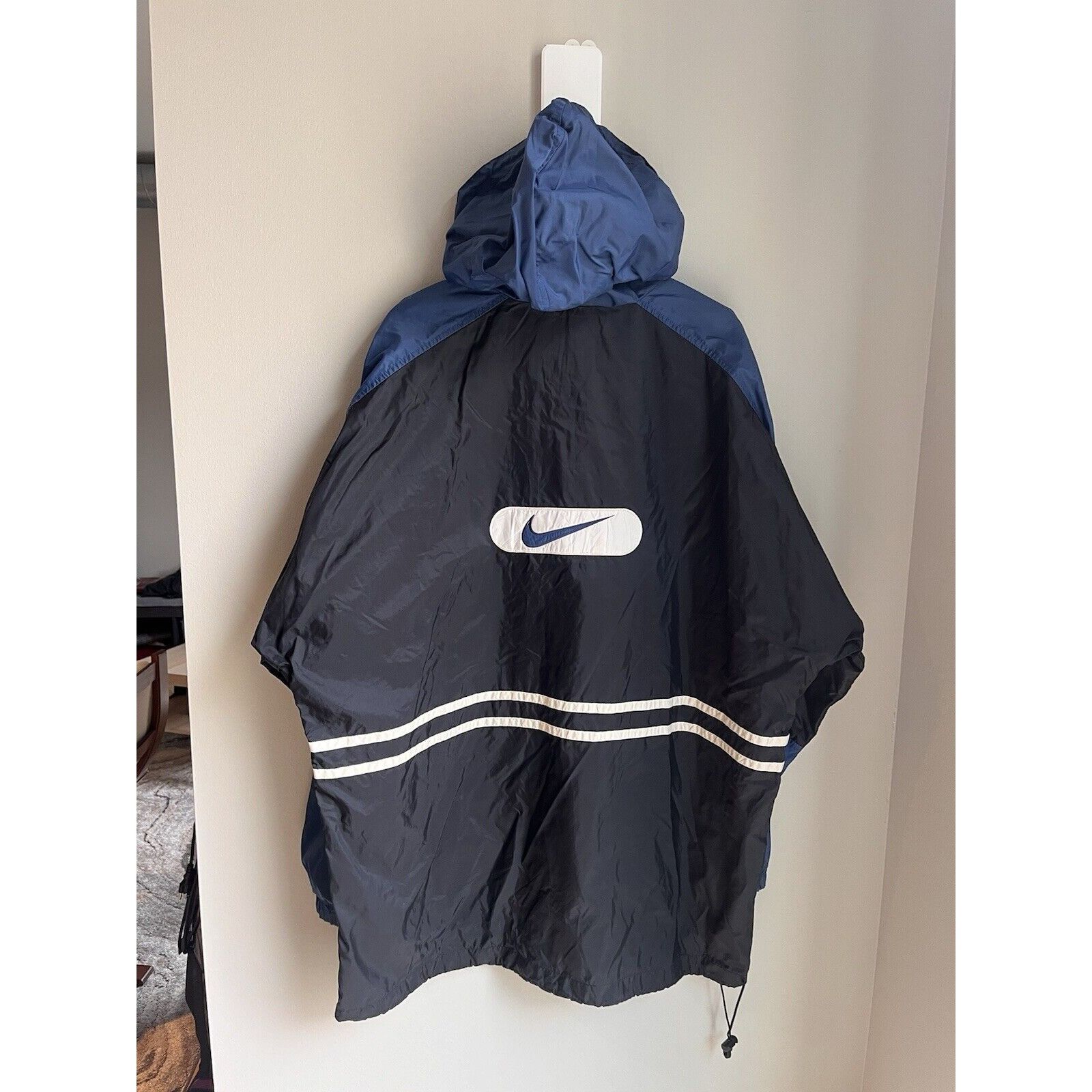 Nike VINTAGE NIKE AIR LOGO WINDBREAKER WARM UP STARTER RAIN COAT Size US XL / EU 56 / 4 - 2 Thumbnail