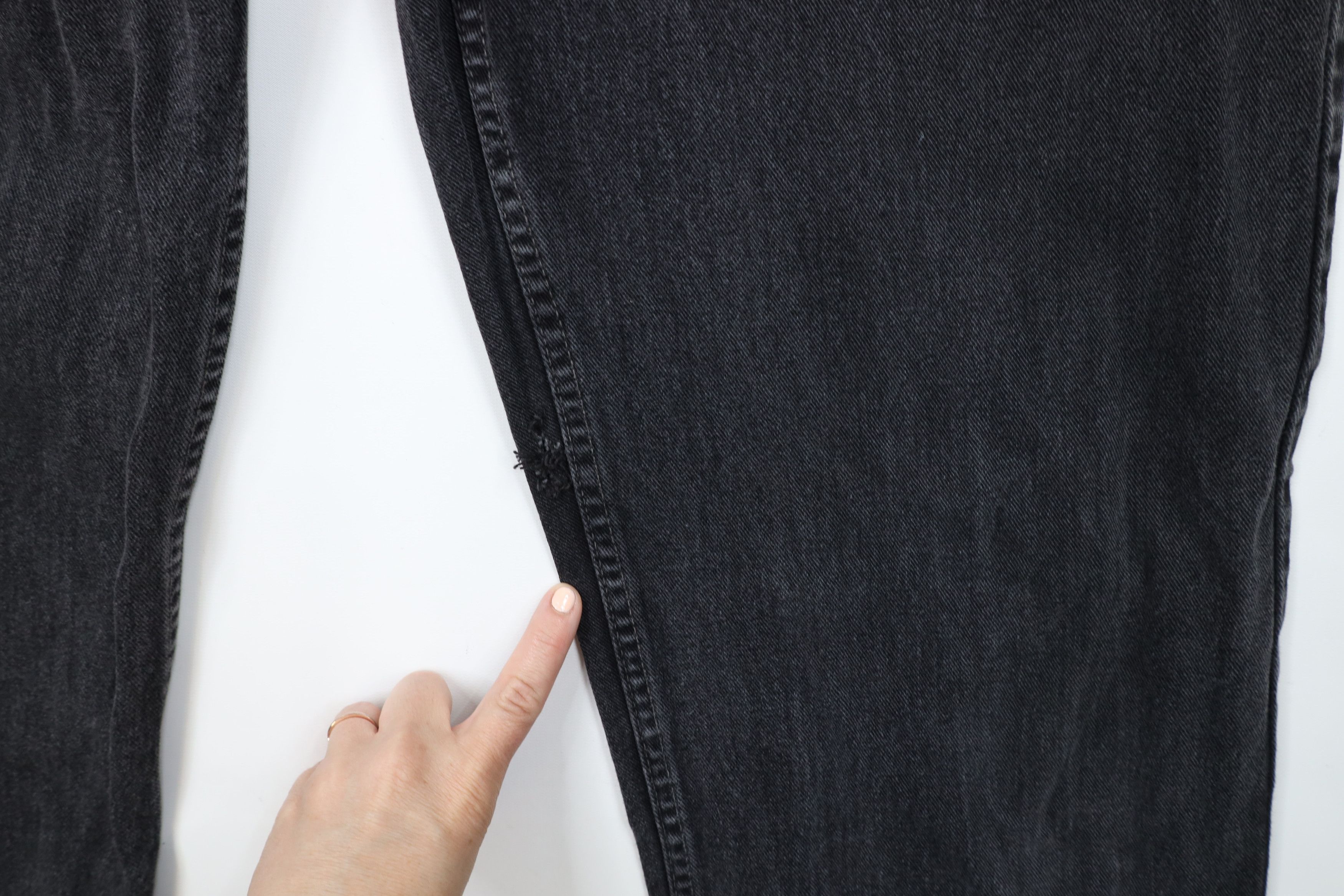 Levi's × Vintage Vintage 90s Levis 550 Relaxed Fit Denim Jeans Black Size US 38 / EU 54 - 5 Thumbnail