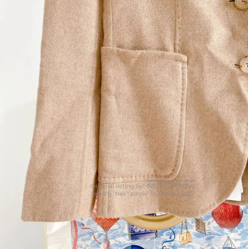 Max Mara MaxMara Khaki Women's Spring Jacket . Size M / US 6-8 / IT 42-44 - 3 Thumbnail