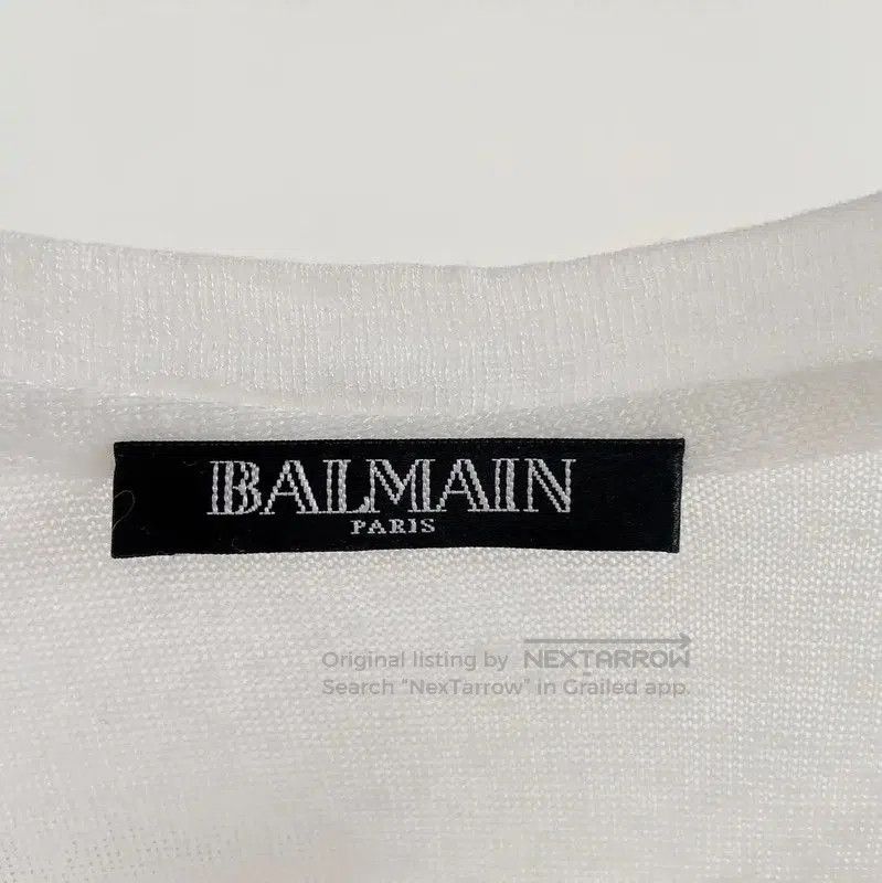 Balmain Balmain White Cotton Short-Sleeve T-Shirt . Size XS / US 0-2 / IT 36-38 - 5 Thumbnail