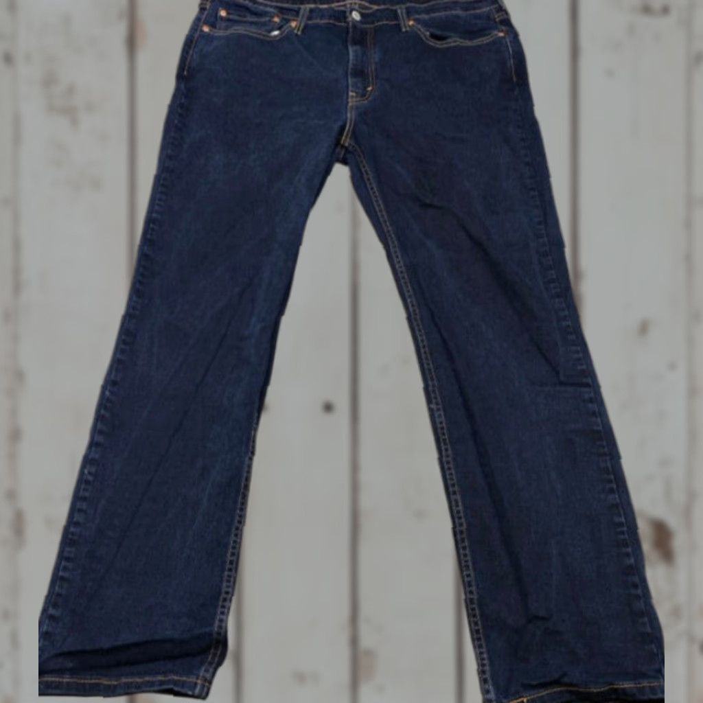 Levi's Levi's 514 Jeans Mens 38x32 Blue Denim Regular Fit Straight Leg Cotton 4656 Size US 38 / EU 54 - 1 Thumbnail