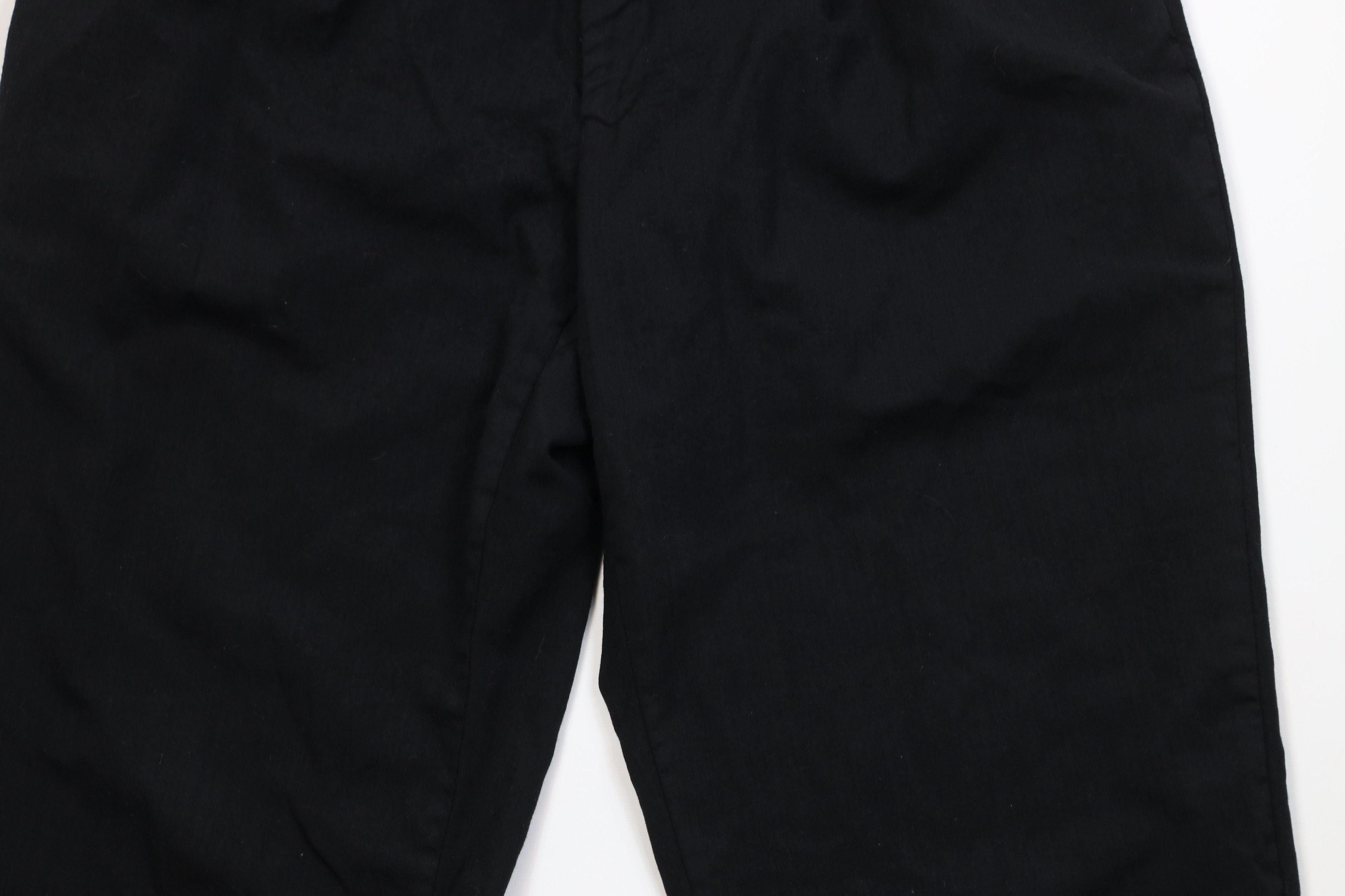 Chaps Vintage 90s Y2K Chaps Wool Knit Wide Leg Chino Pants Black Size US 38 / EU 54 - 3 Thumbnail