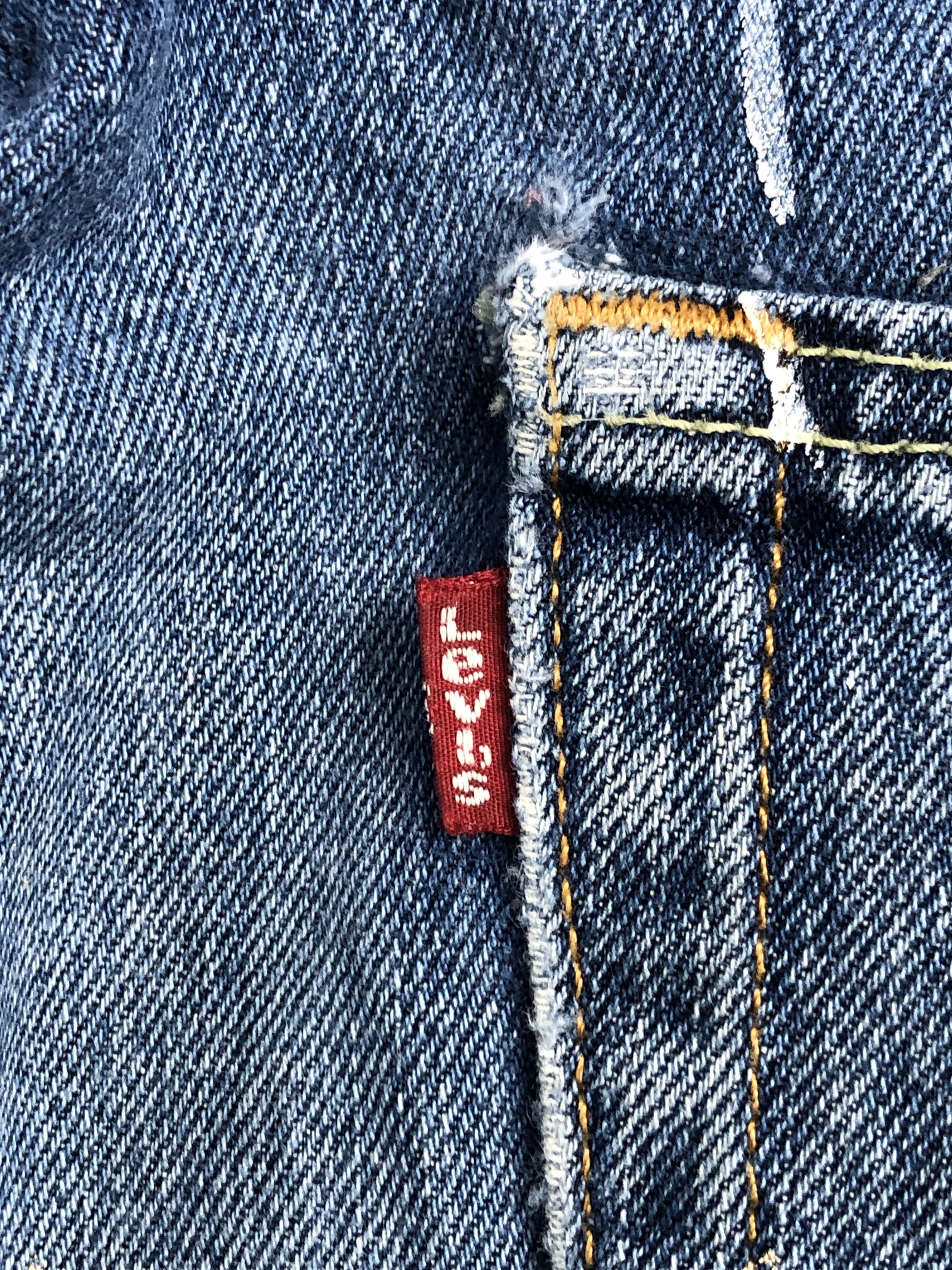 Levi's Vintage Faded Levis 505 Painter Blue Jeans DP2422 Size US 35 - 6 Thumbnail