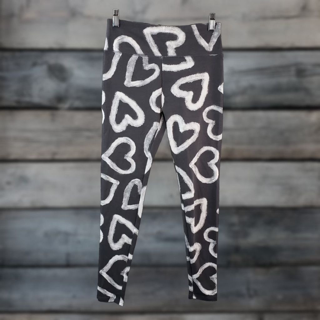 Vintage VINTAGE? Wild Fable Womens Leggings Sz Small Gray White Heart Print Cotton Blend Size 28" / US 6 / IT 42 - 1 Thumbnail