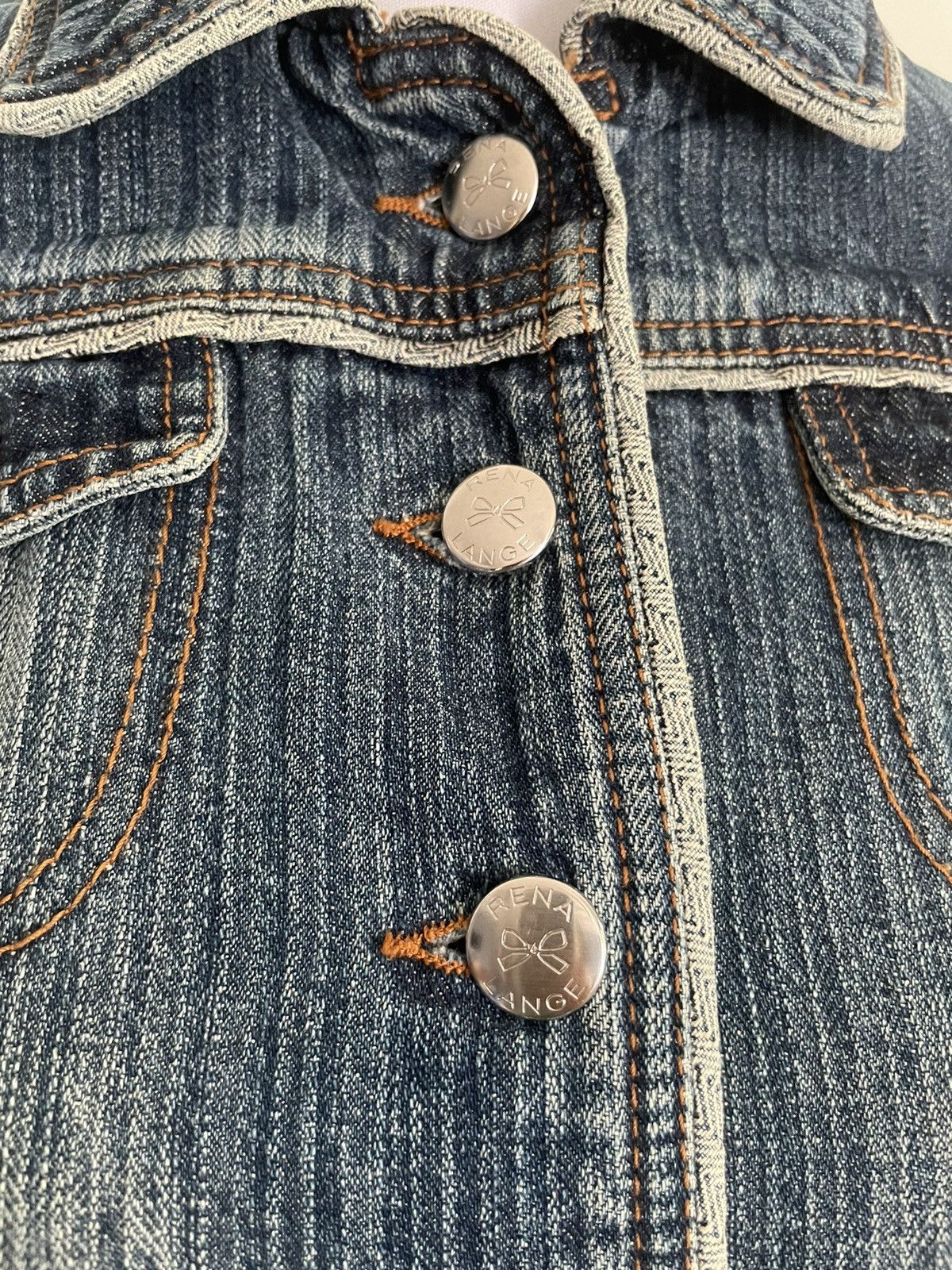 Japanese Brand Rena Range Denim Jacket Size XS / US 0-2 / IT 36-38 - 3 Thumbnail