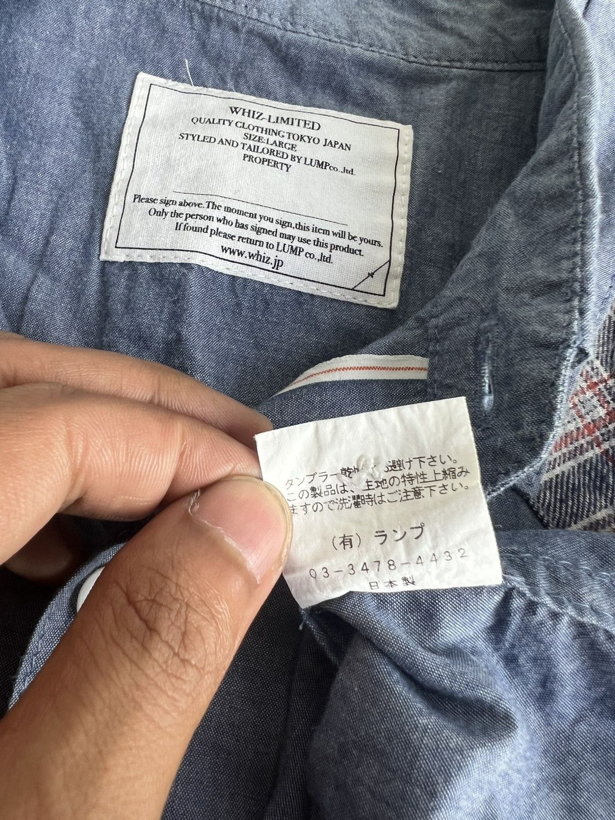 WHIZ LIMITED SS09 Whiz Limited Selvaged Denim Chambray Shirt Kapital RRL Size US M / EU 48-50 / 2 - 6 Thumbnail