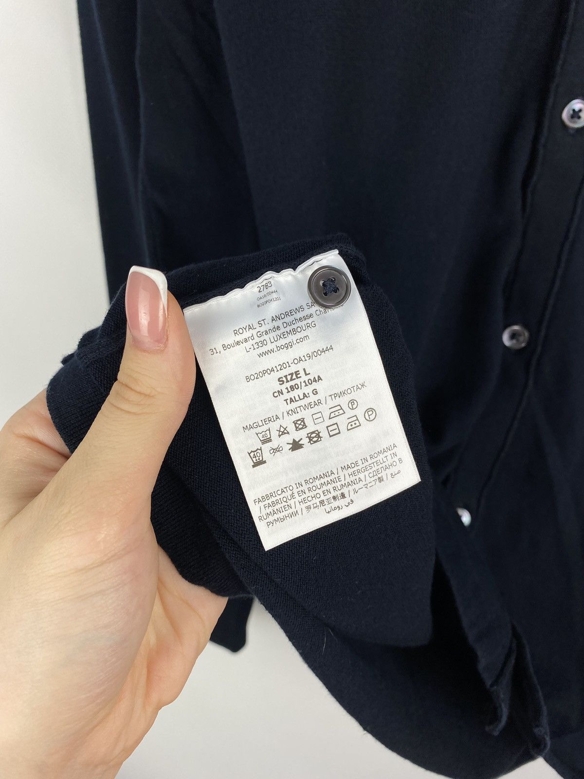Boggi Boggi Milano men’s long sleeve button up shirt knitwear Size US L / EU 52-54 / 3 - 11 Thumbnail