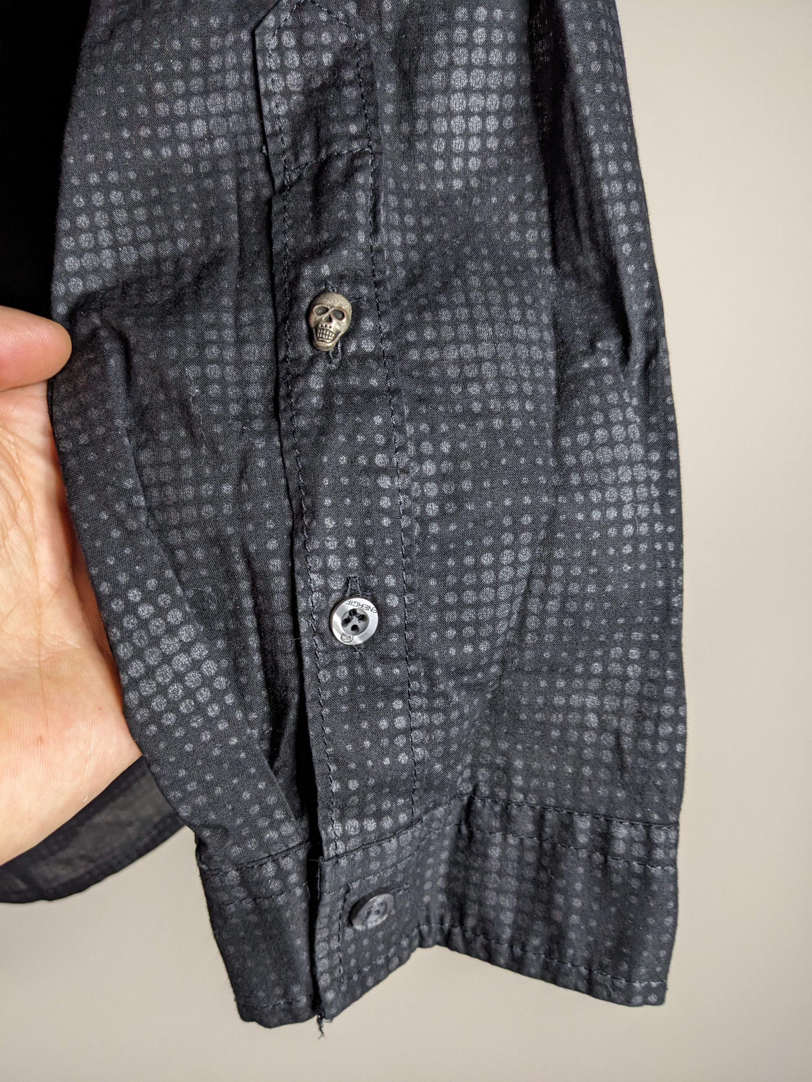 Energie VINTAGE Energie Button Up Shirt Geometric Black Large 90s Size US L / EU 52-54 / 3 - 8 Thumbnail