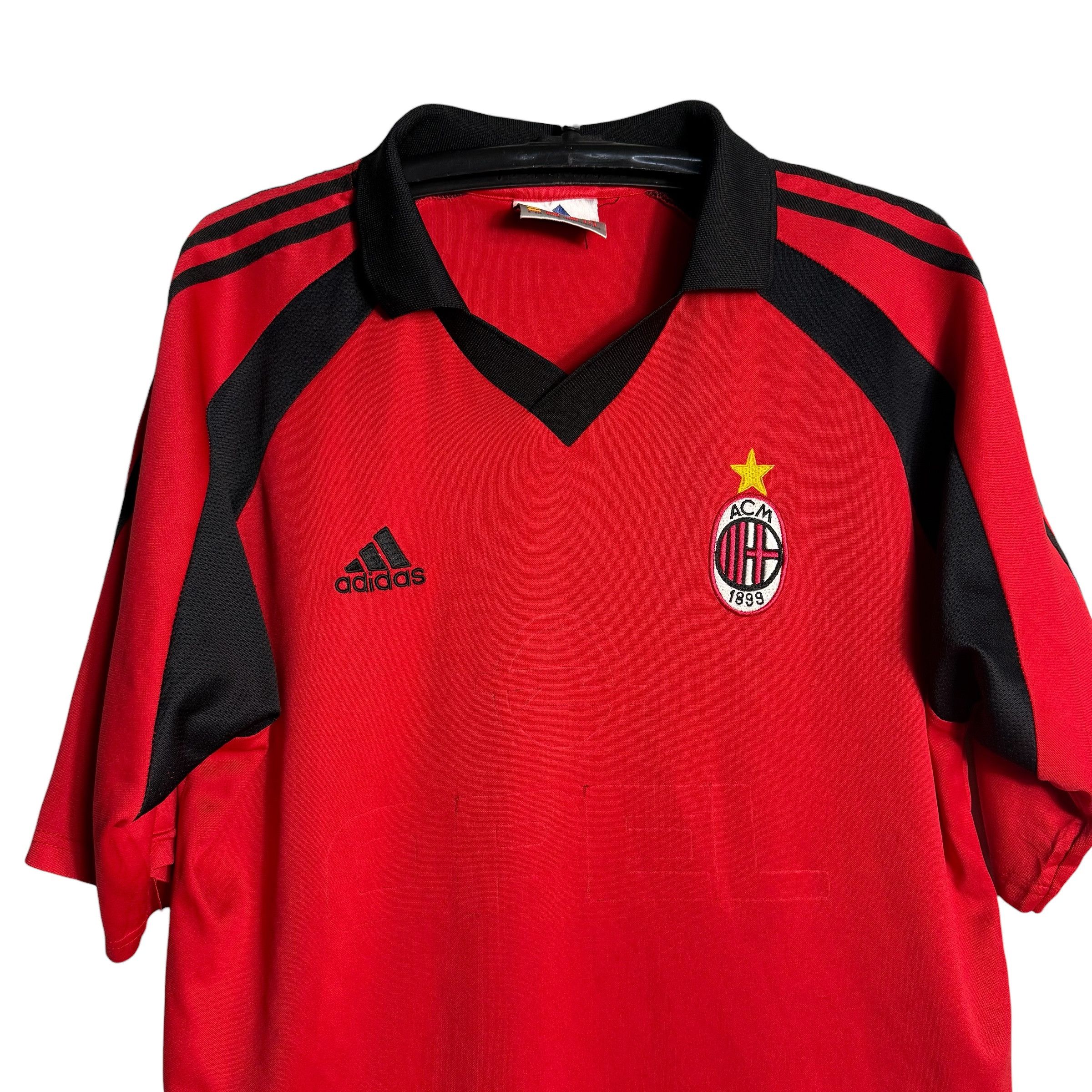 Vintage 🔥RARE🔥Vintage Adidas AC Milan FC 01-02 Home Jersey Size US XXL / EU 58 / 5 - 2 Thumbnail