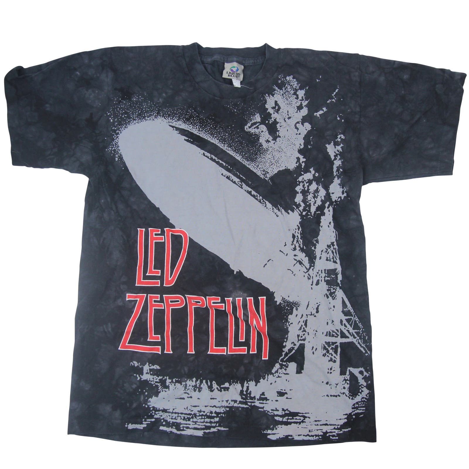 image of Band Tees x Liquid Blue Vintage Liquid Blue Led Zepplin Graphic T Shirt in Black, Men's (Size XL)