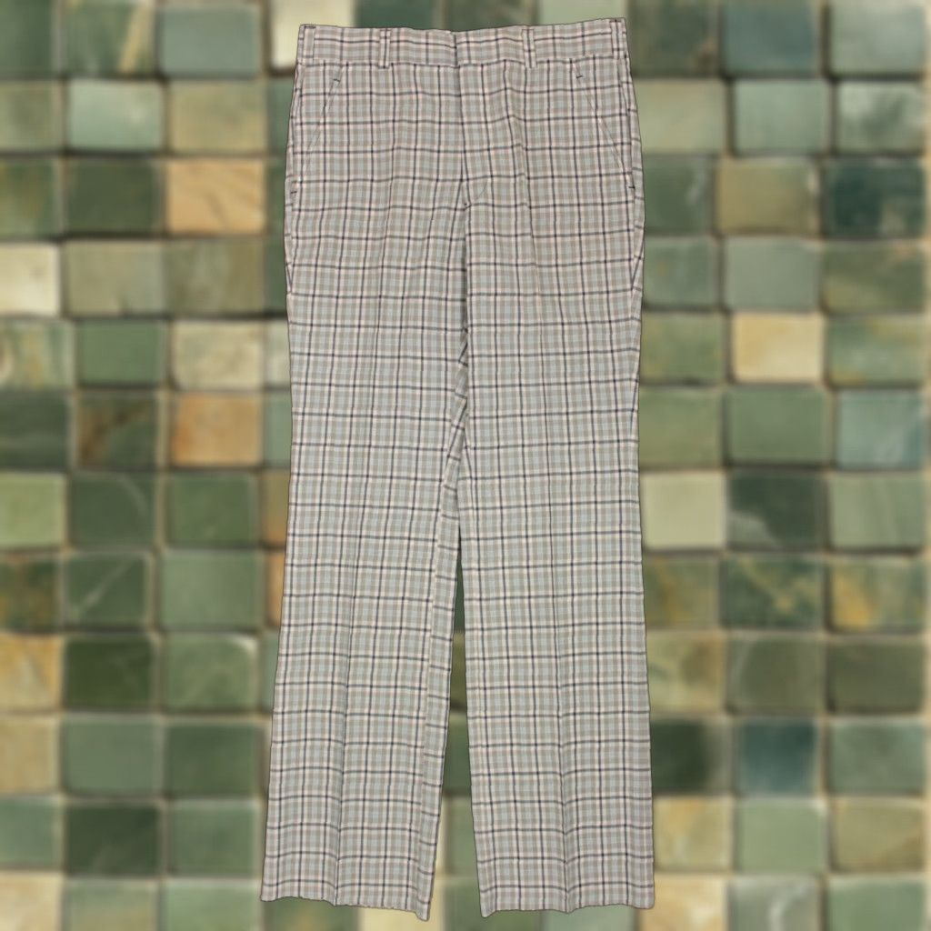 Vintage VINTAGE Jack Nicklaus Mens 1970s Polyester Plaid Pants Sz 36x36.5 Blue 36 Inseam 36.5 70s Look Disco Golf Regular Mens Size US 36 / EU 52 - 1 Thumbnail