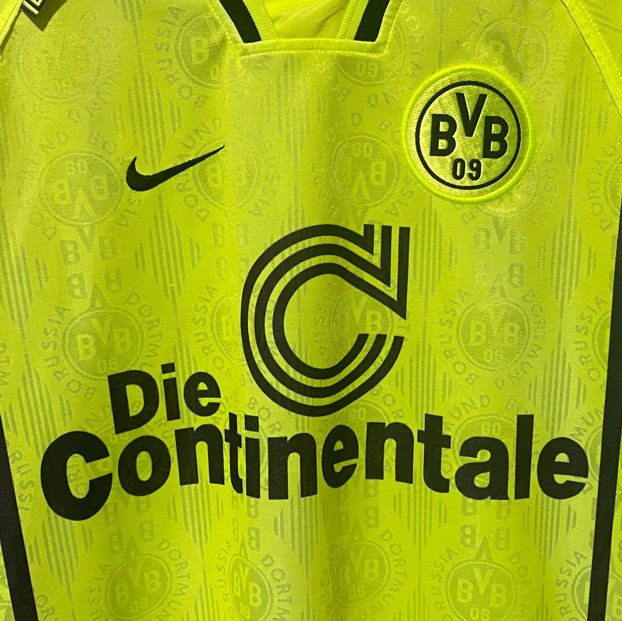 Nike Borussia Dortmund 1996-1997 Home Jersey Andreas Möller Size US L / EU 52-54 / 3 - 3 Thumbnail