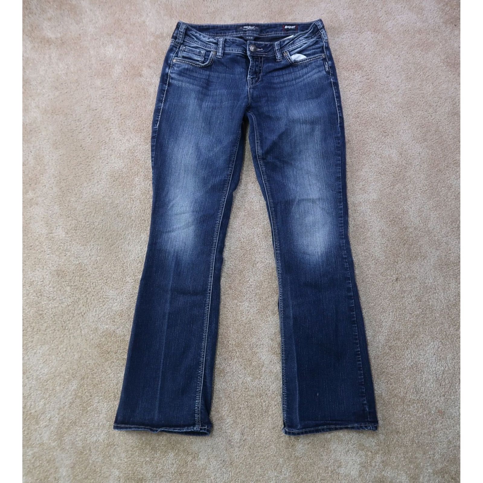 Silver Jeans Co. Silver Jeans Aiko Mid Bootcut Jeans Women's 30x33 Blue Stretch Denim Pants Size 30" / US 8 / IT 44 - 2 Thumbnail