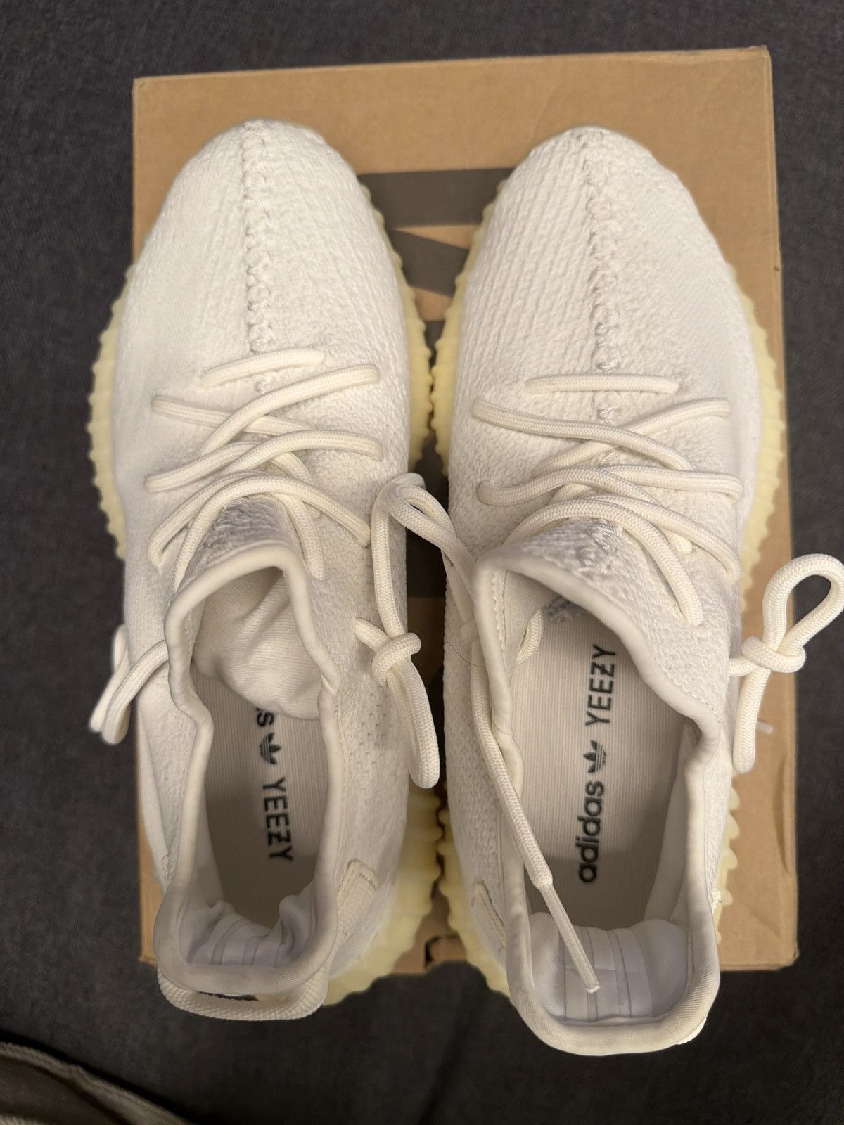 Yeezy Adidas Yeezy Boost 350 V2 Cream Triple White Size US 9 / EU 42 - 8 Thumbnail