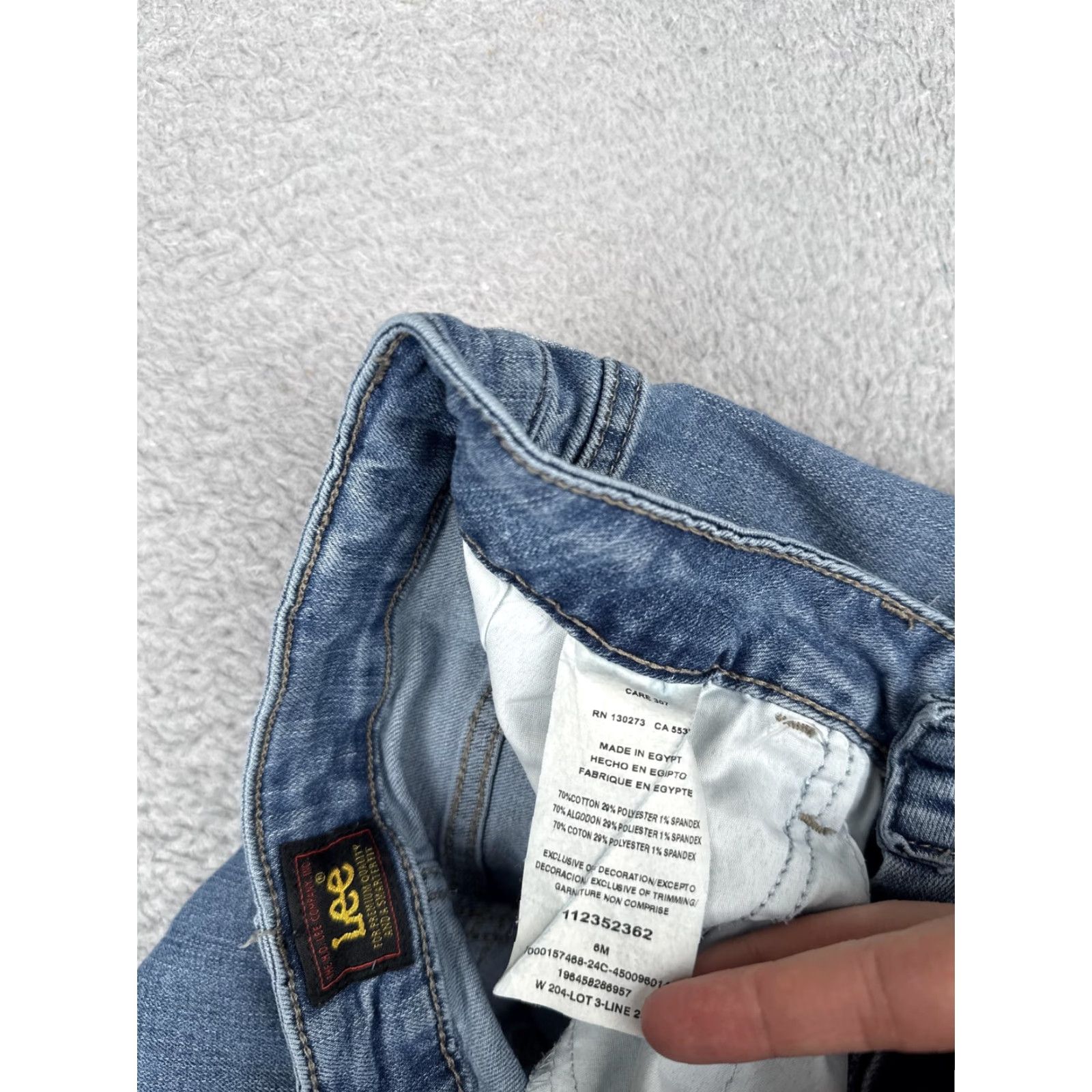 Lee Lee Capri Jeans Womens 8M Blue Med Wash Mid Rise Stretch Crop Denim 26x21 Jeans Womens Capris 90s Mens? Size 30" / US 8 / IT 44 - 7 Thumbnail