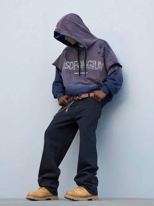 Japanese Brand Faded Skate Baggy Denim Jeans Loose fit Size US 34 / EU 50 - 4 Thumbnail