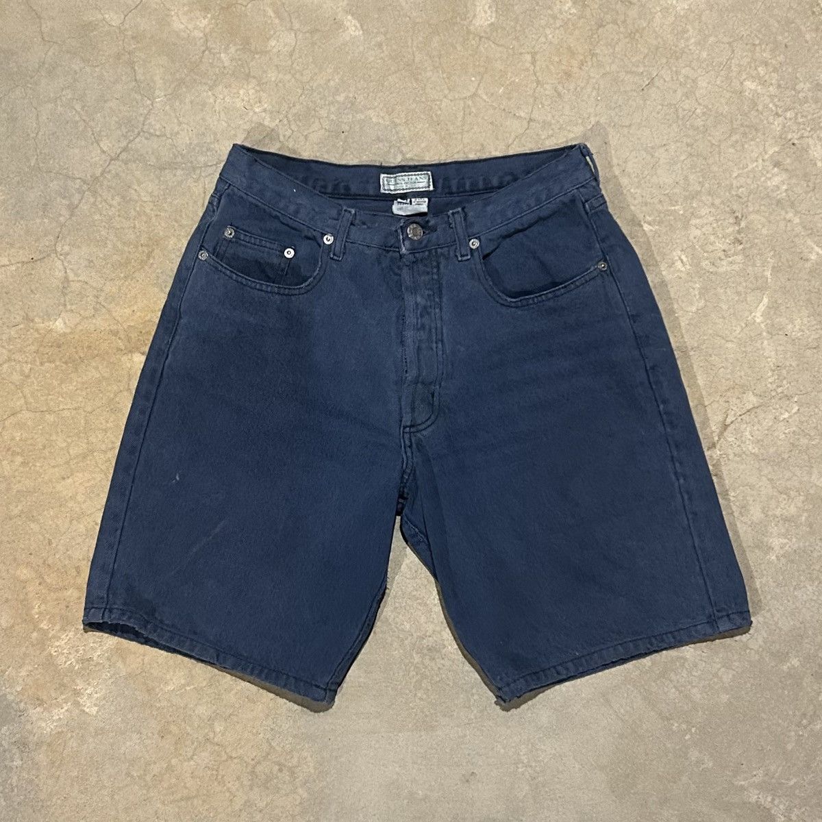 Vintage 1990s Guess Jeans Distressed Blue Jorts Made in USA