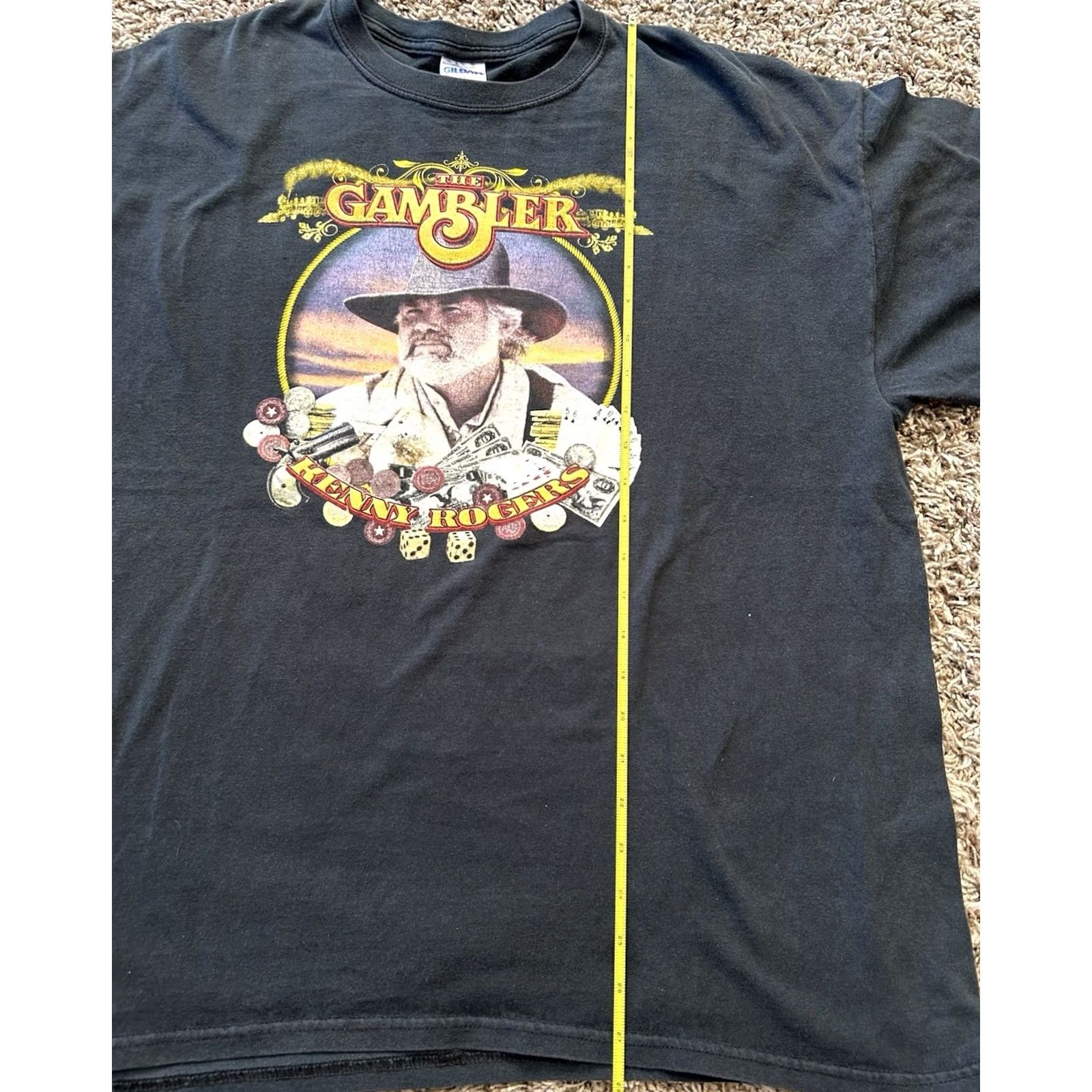 Gildan VINTAGE Kenny Rogers The Gambler Men’s T-shirt XL Black Gildan Shirt Adults XL Black 70s 80s Music Mens Size US XL / EU 56 / 4 - 6 Thumbnail