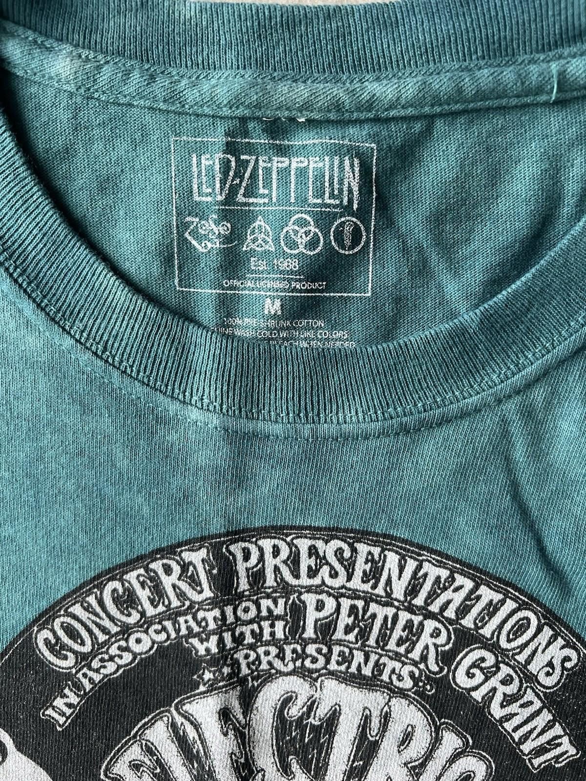 Designer Led Zeppelin Shirt Men Medium Tie Dye Tee NWOT Size ONE SIZE - 2 Thumbnail