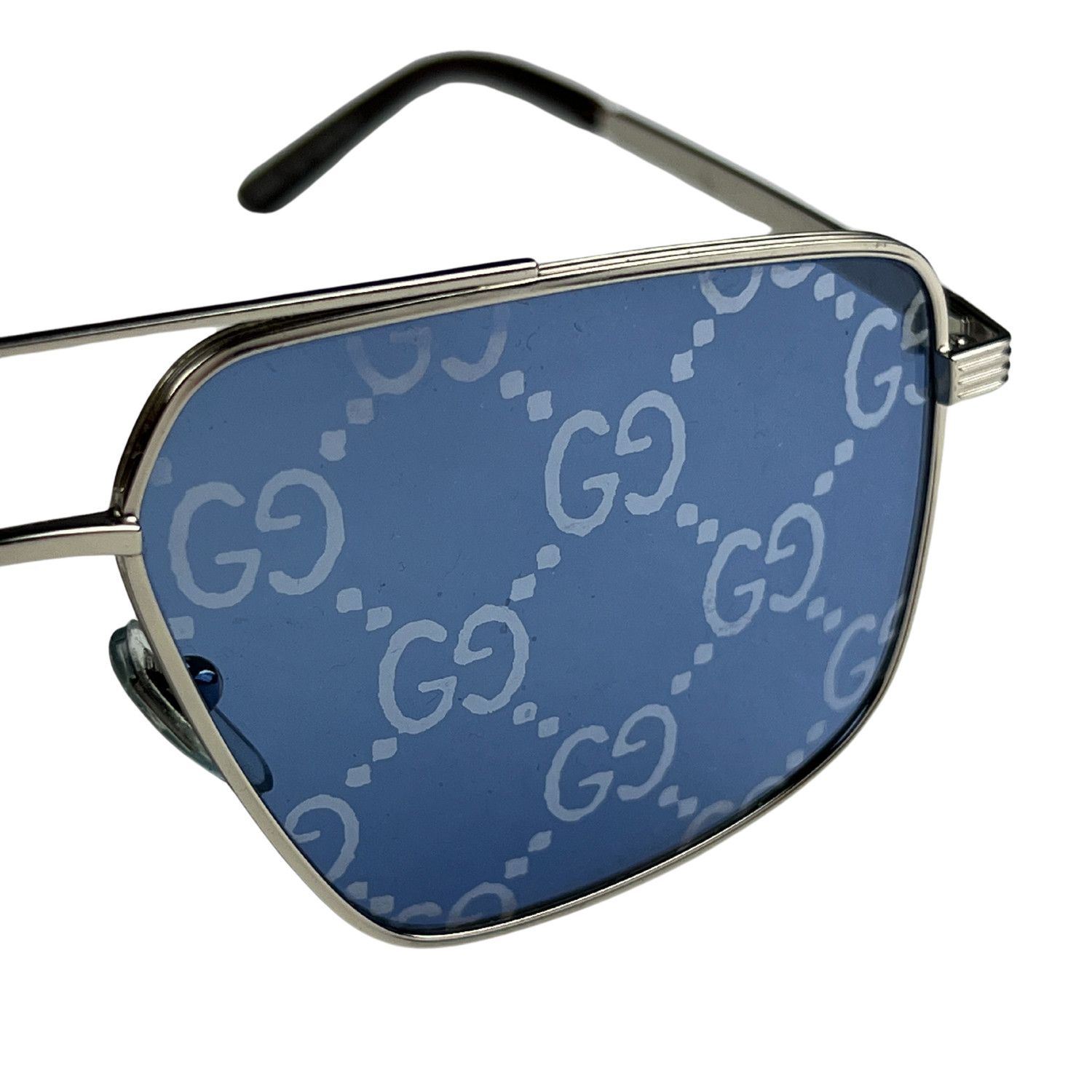 Gucci Gucci Pilot Monogram Sunglasses Size ONE SIZE - 4 Thumbnail