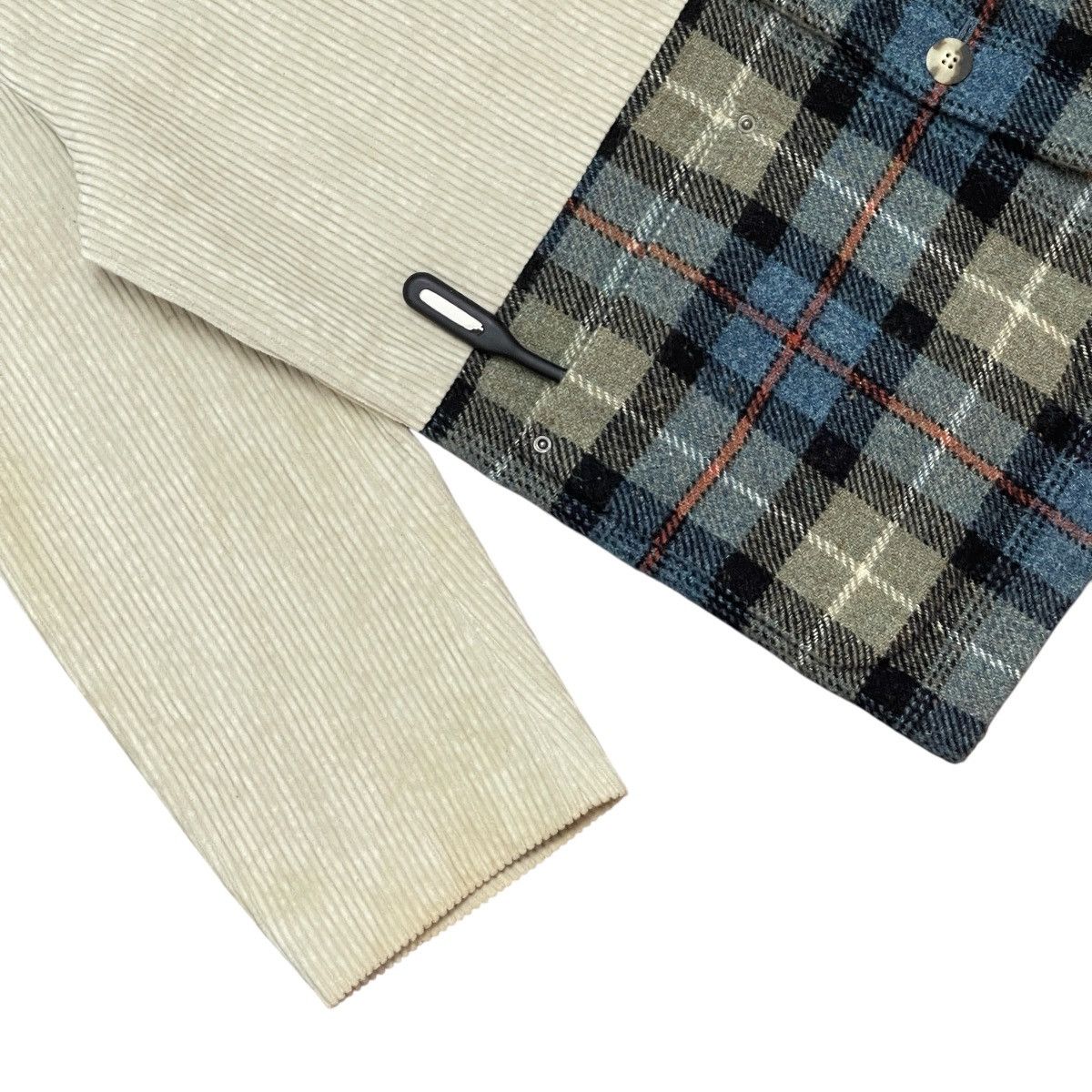 Issey Miyake Hai Sporting Gear Issey Miyake Corduroy Plaid Panel Jacket Size US M / EU 48-50 / 2 - 8 Thumbnail