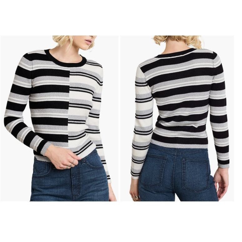 Other Circus NY Women's Colorblock Stripe Rib knit Pullover Sweate Size M / US 6-8 / IT 42-44 - 1 Thumbnail
