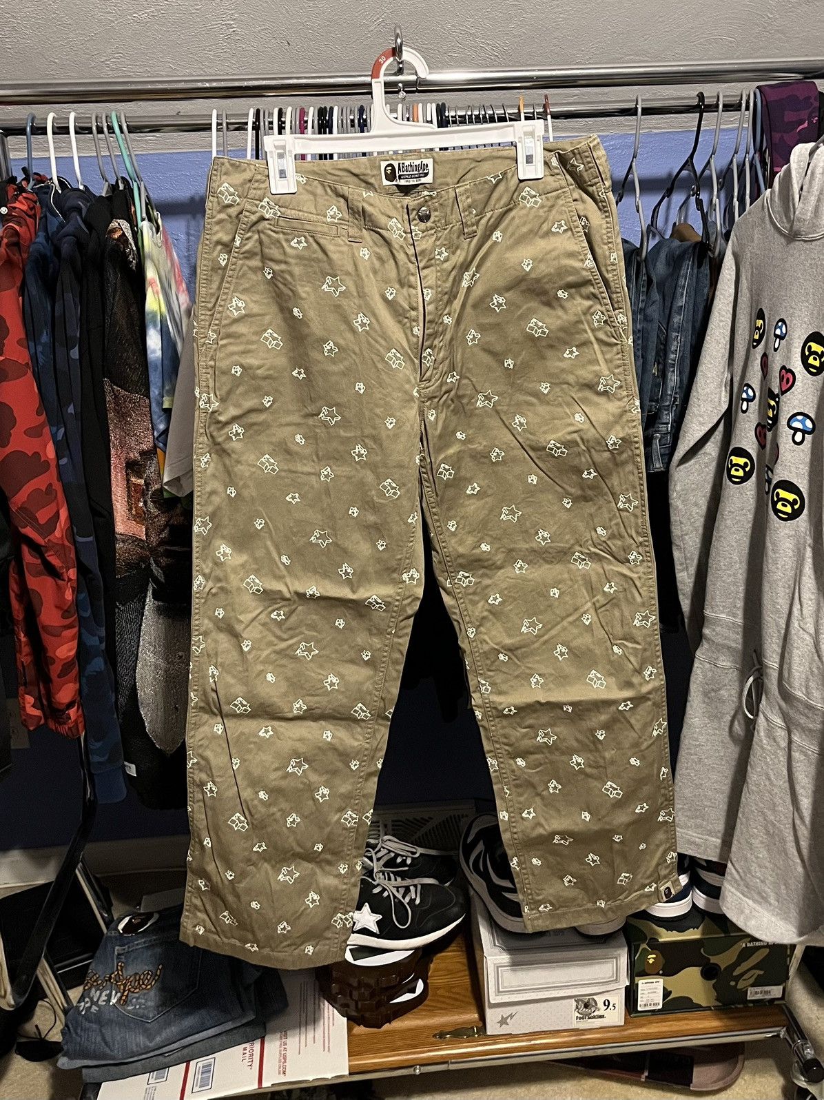 image of Bape Star Pants in Camo, Men's (Size 34)