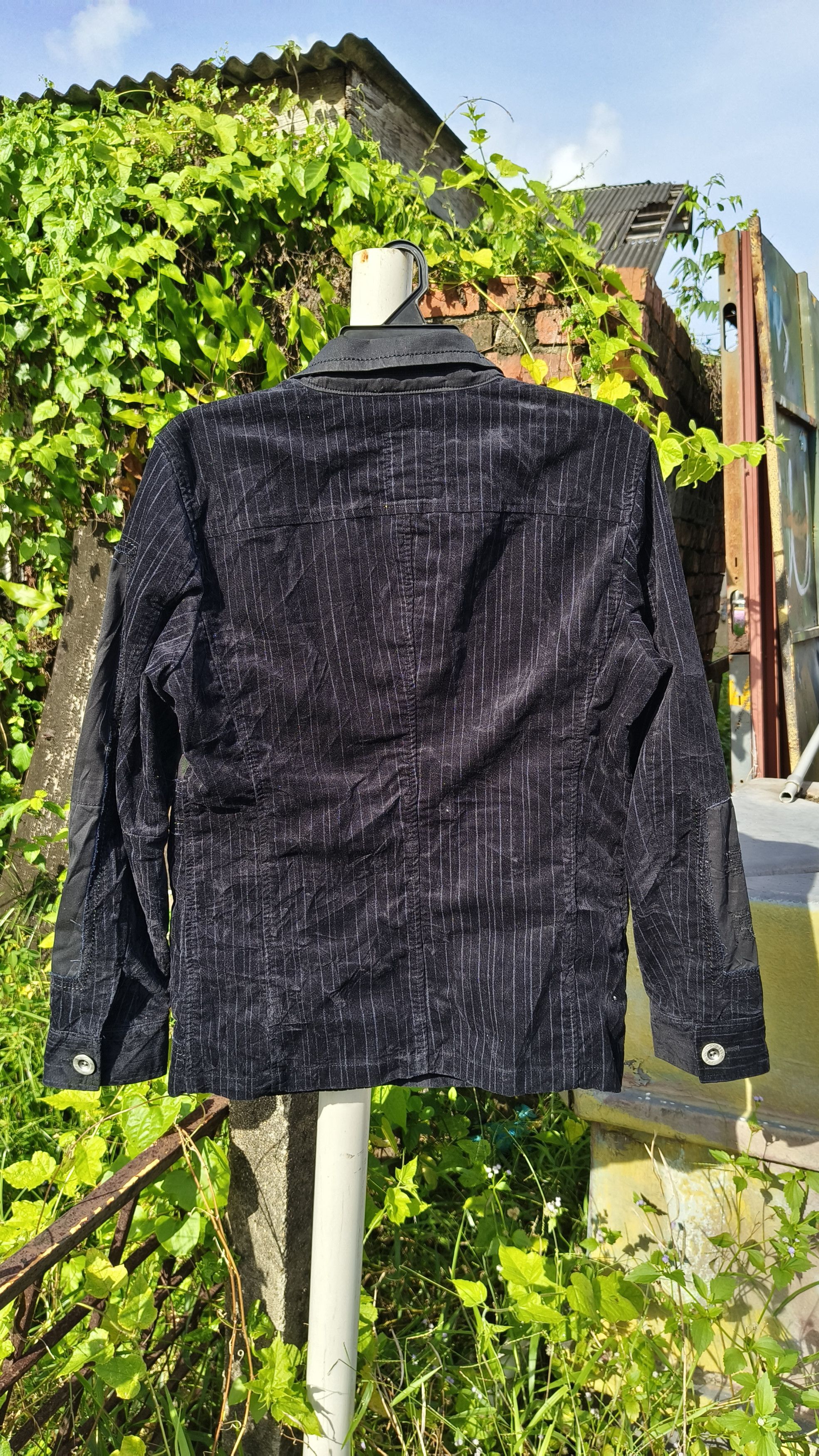 Marithe + Francois Girbaud × Vintage 2000s Marithe Francois Girbaud Blue velvet signature jacket Size US M / EU 48-50 / 2 - 2 Thumbnail
