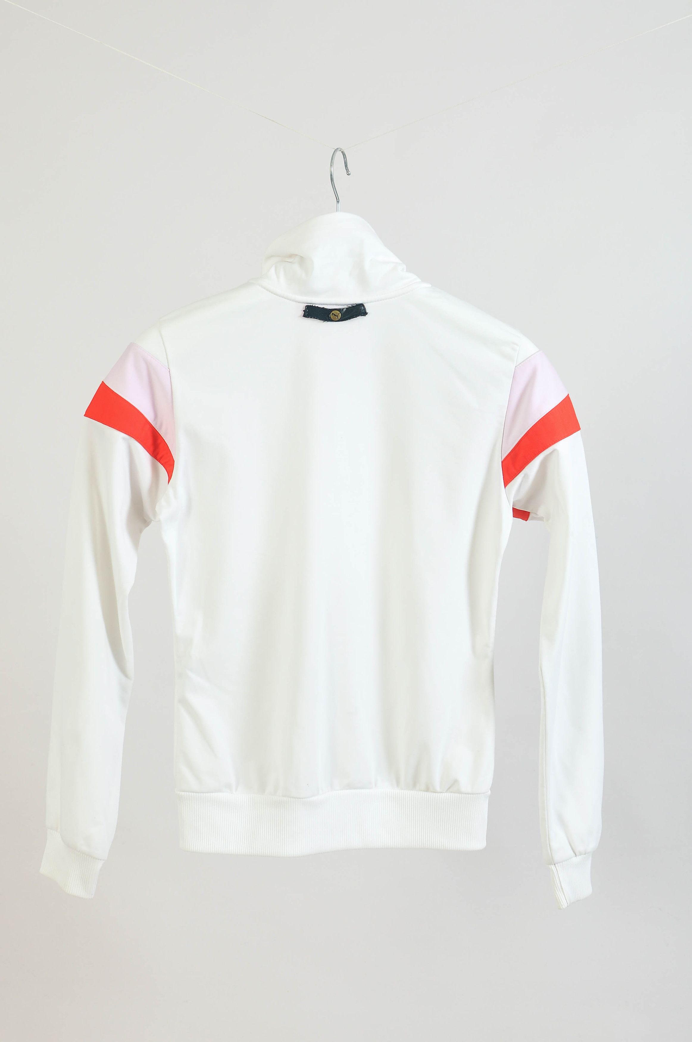 Puma Vintage 00s White Puma Track Zip Up Sweatshirt Size S / US 4 / IT 40 - 3 Thumbnail