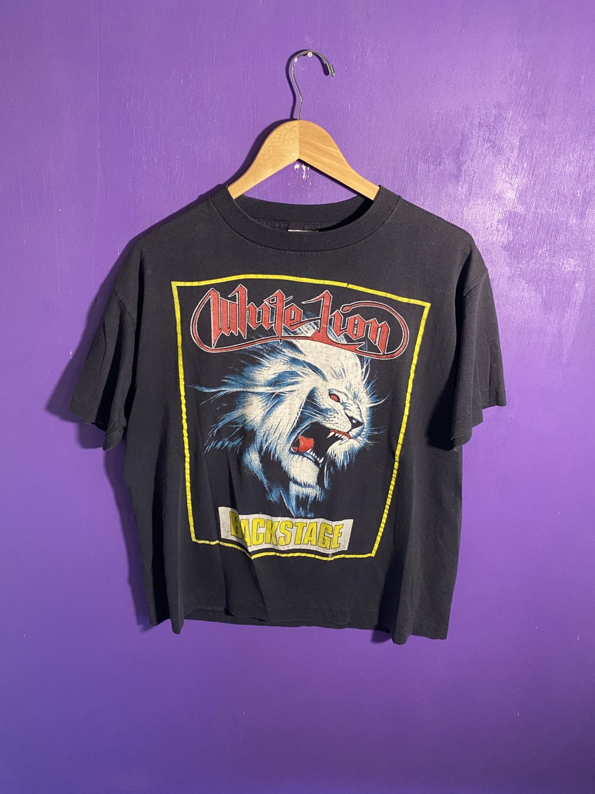 Band Tees × Vintage Vintage 90s White Lion backstage faded tour tee Size US L / EU 52-54 / 3 - 1 Thumbnail
