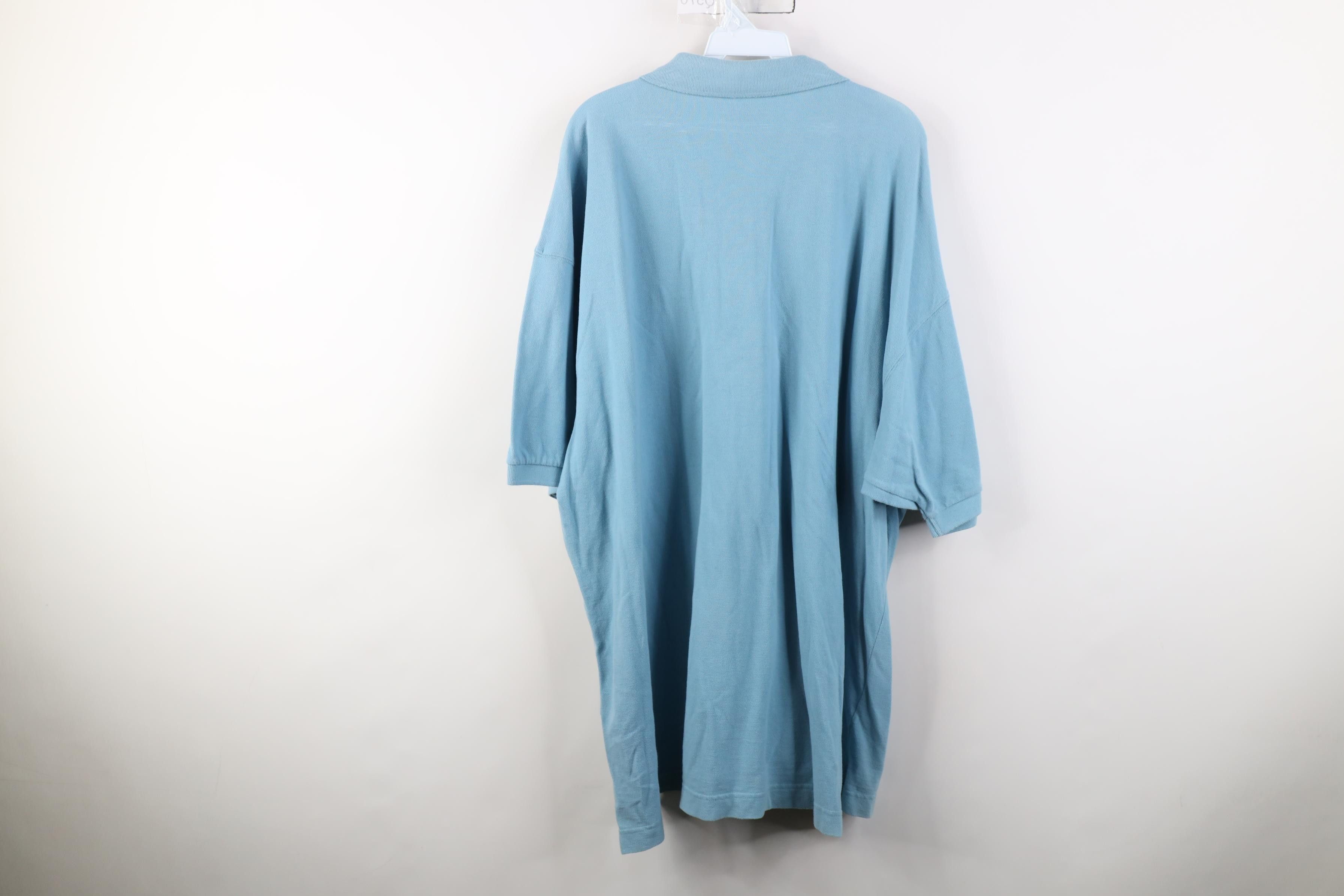 Nike Vintage 90s Nike Monochrome Knit Golf Polo Shirt Light Blue Size US XXL / EU 58 / 5 - 11 Thumbnail