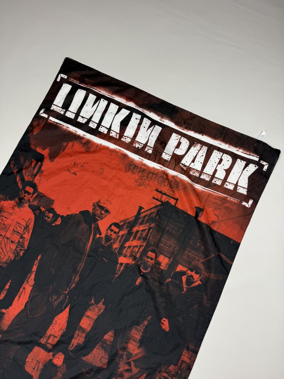 Band Tees × Vintage Linkin Park Vintage 2001 Hybrid Theory Flag Stoffposter VTG Size ONE SIZE - 4 Thumbnail