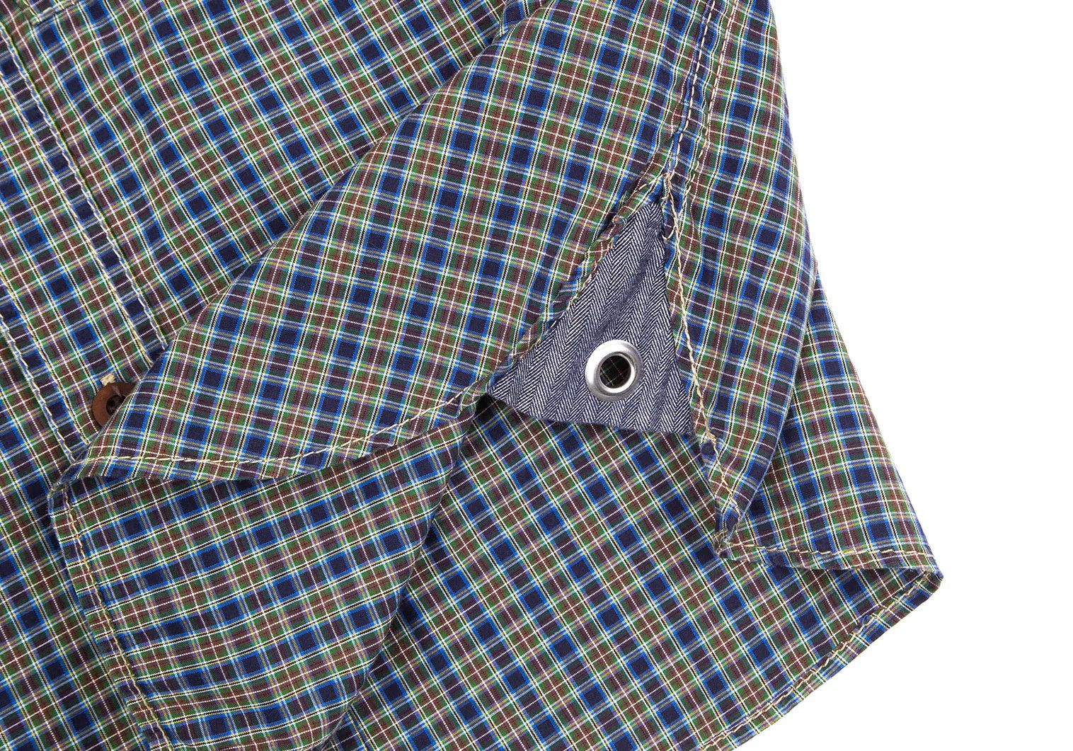 Junya Watanabe Checkered Pocket Shirt in Navy Tea Green, Size XS Size US XS / EU 42 / 0 - 9 Thumbnail