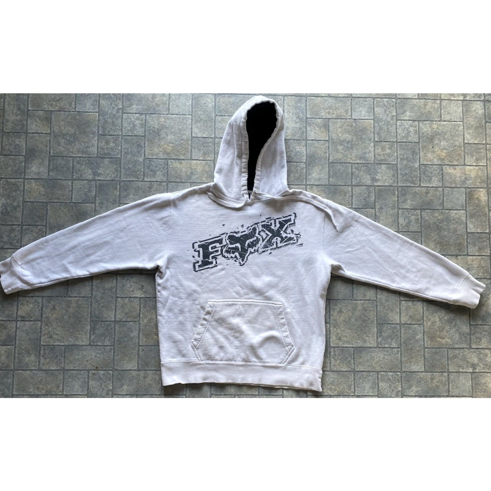 Logo 7 VINTAGE Fox Pullover Hoodie White Black Men’s Large Y2K Flaws Wear Logo Size US L / EU 52-54 / 3 - 2 Thumbnail