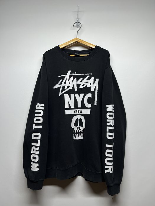 Vintage Vintage Y2k Stussy Skull☠️ Thrashed World Tour