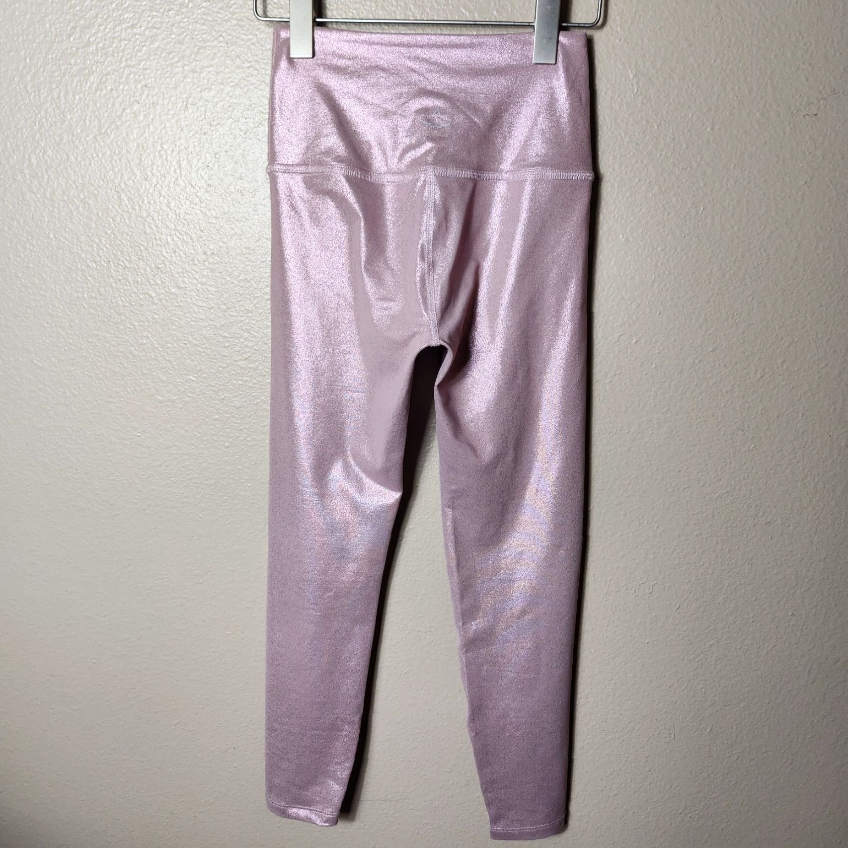 Beyond Yoga Beyond Yoga Dusted Shimmer High Rise Leggings Pink Lei Metallic - Size S | Leggings | Women | Activewear Size 28" / US 6 / IT 42 - 6 Thumbnail