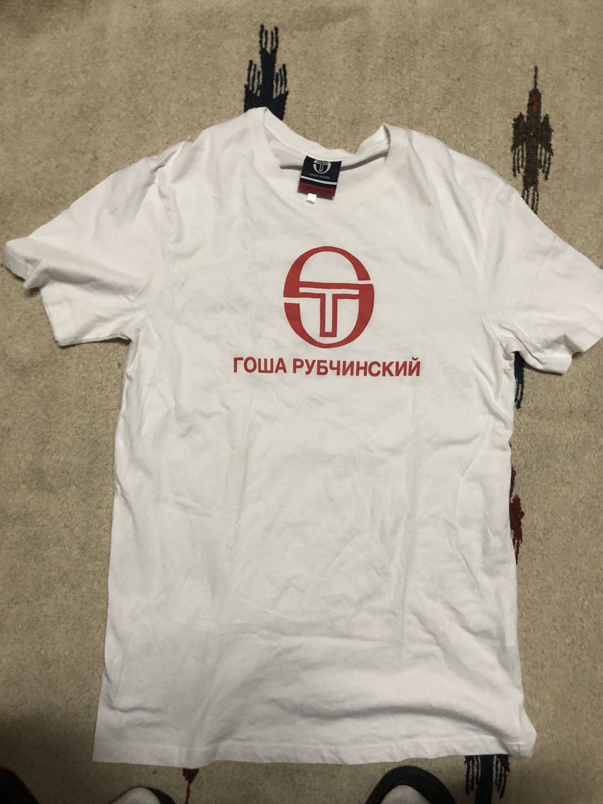 Comme des Garcons × Gosha Rubchinskiy × Sergio Tacchini Gosha Rubchinskiy x Sergio Tacchini Tee - White Size US L / EU 52-54 / 3 - 1 Thumbnail