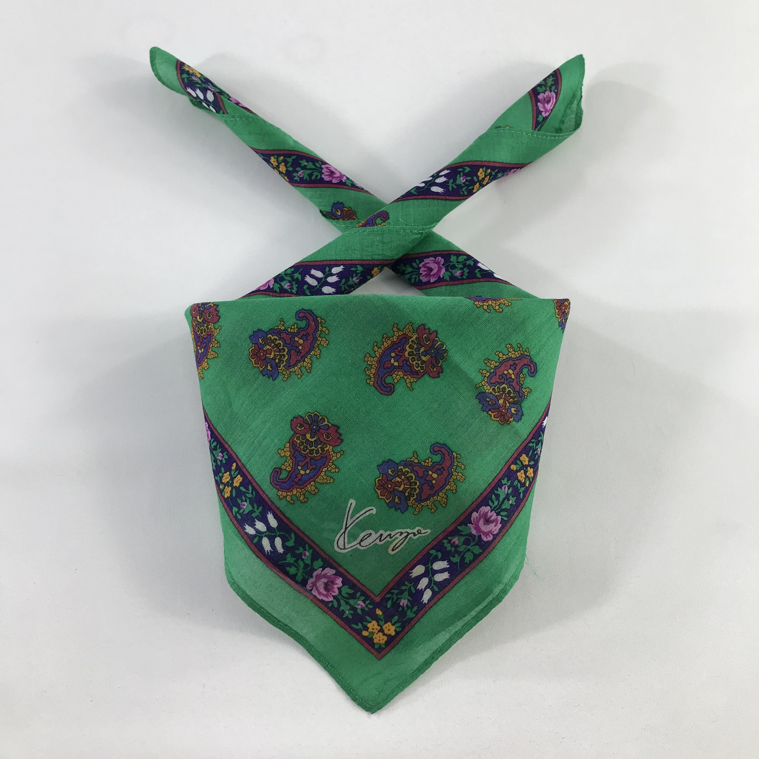 Kenzo × Vintage Kenzo Bandana / Handkerchief / Neckerchief - S810 Size ONE SIZE - 3 Thumbnail
