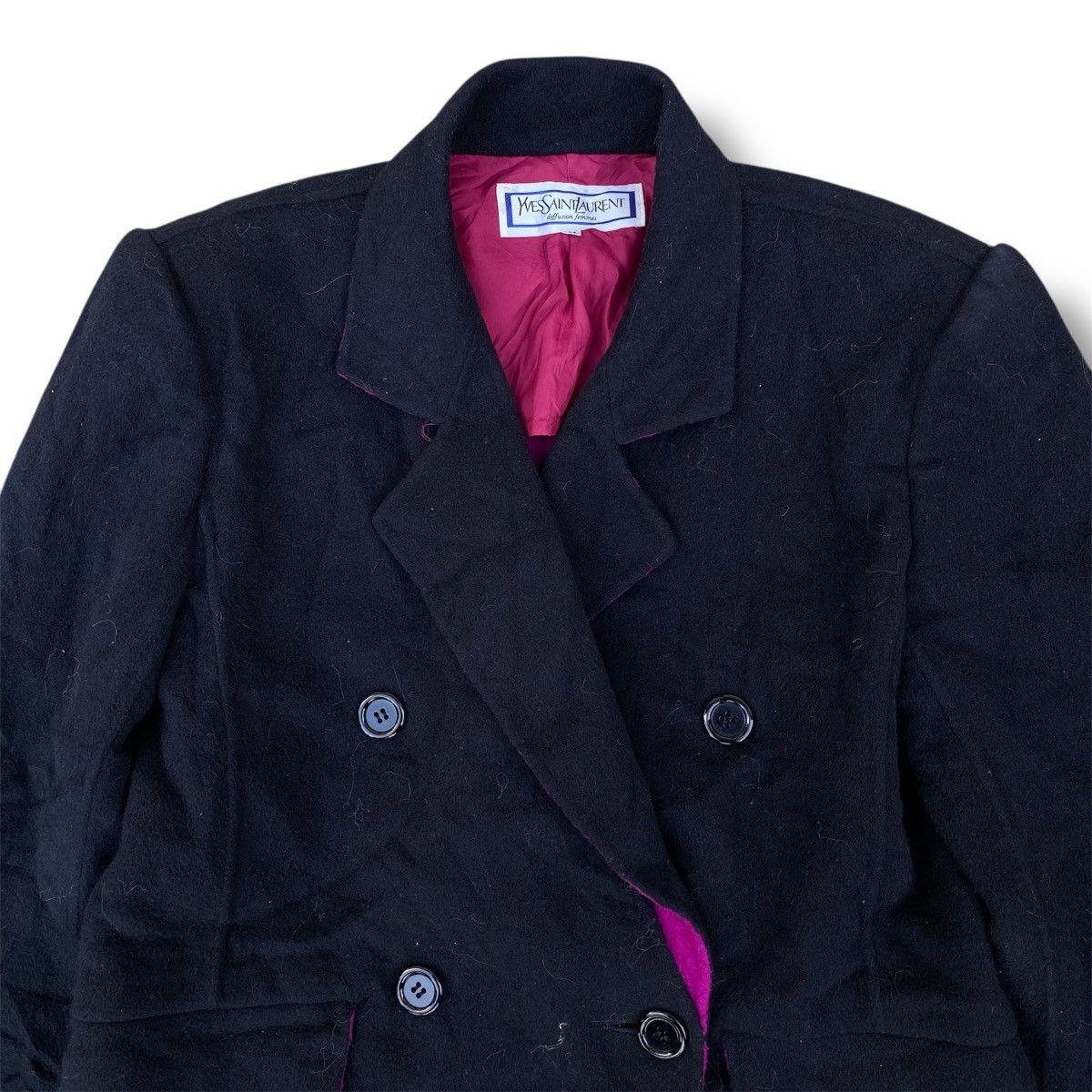 Yves Saint Laurent Vintage Yves Saint Laurent Wool Long Jacket. #F9 Size M / US 6-8 / IT 42-44 - 2 Thumbnail