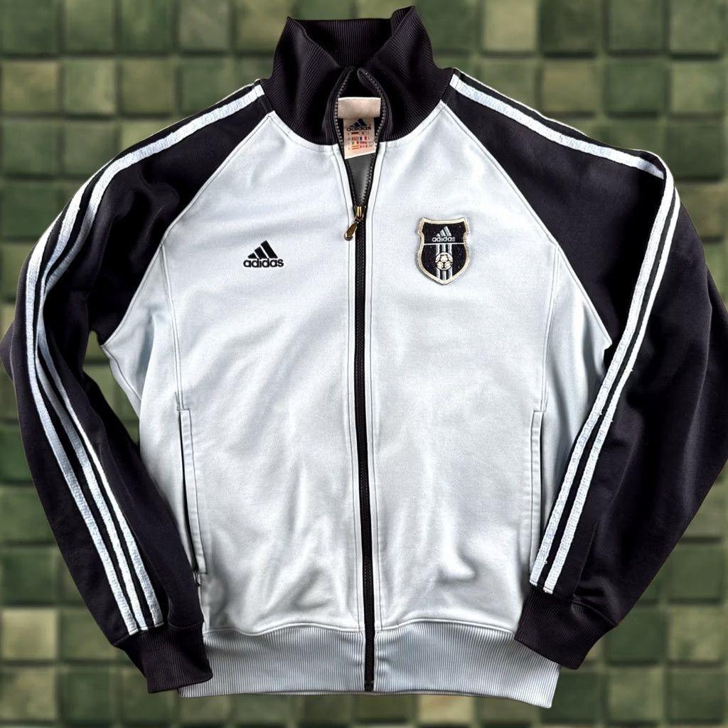Adidas VINTAGE adidas Track Jacket 3 Stripe Soccer Crest Blue Navy Zip Up M Mens 80s 90s Retro Size US M / EU 48-50 / 2 - 1 Thumbnail