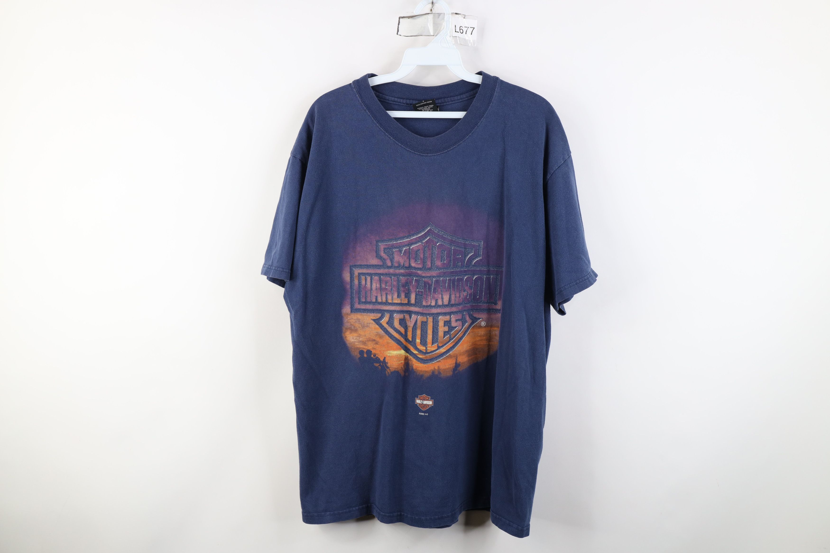 Harley Davidson Vintage Y2K 2000 Harley Davidson Eagle Fire T-Shirt USA Size US L / EU 52-54 / 3 - 1 Thumbnail