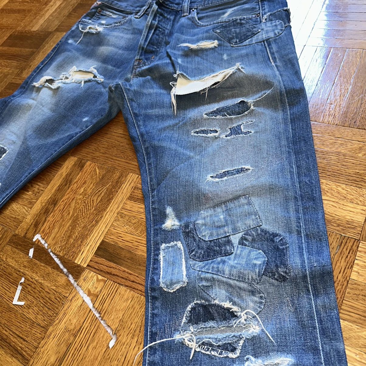 Denim & Supply Ralph Lauren Denim and Supply Ralph Lauren Patchwork Denim Jeans sz 34 Size US 34 / EU 50 - 3 Thumbnail