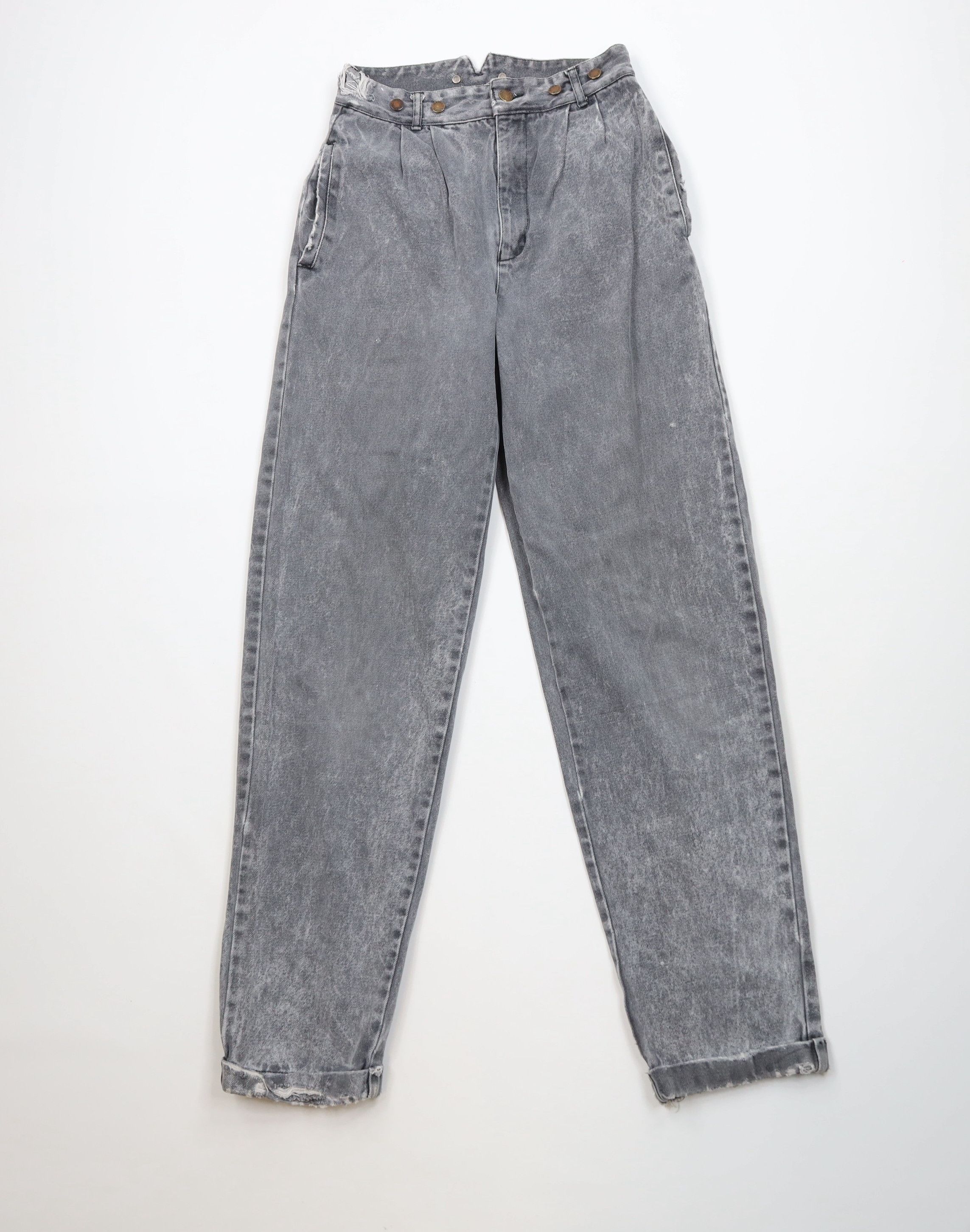 Vintage Vintage 80s 90s Streetwear Pleated High Waist Denim Jeans Size 28" / US 6 / IT 42 - 1 Thumbnail