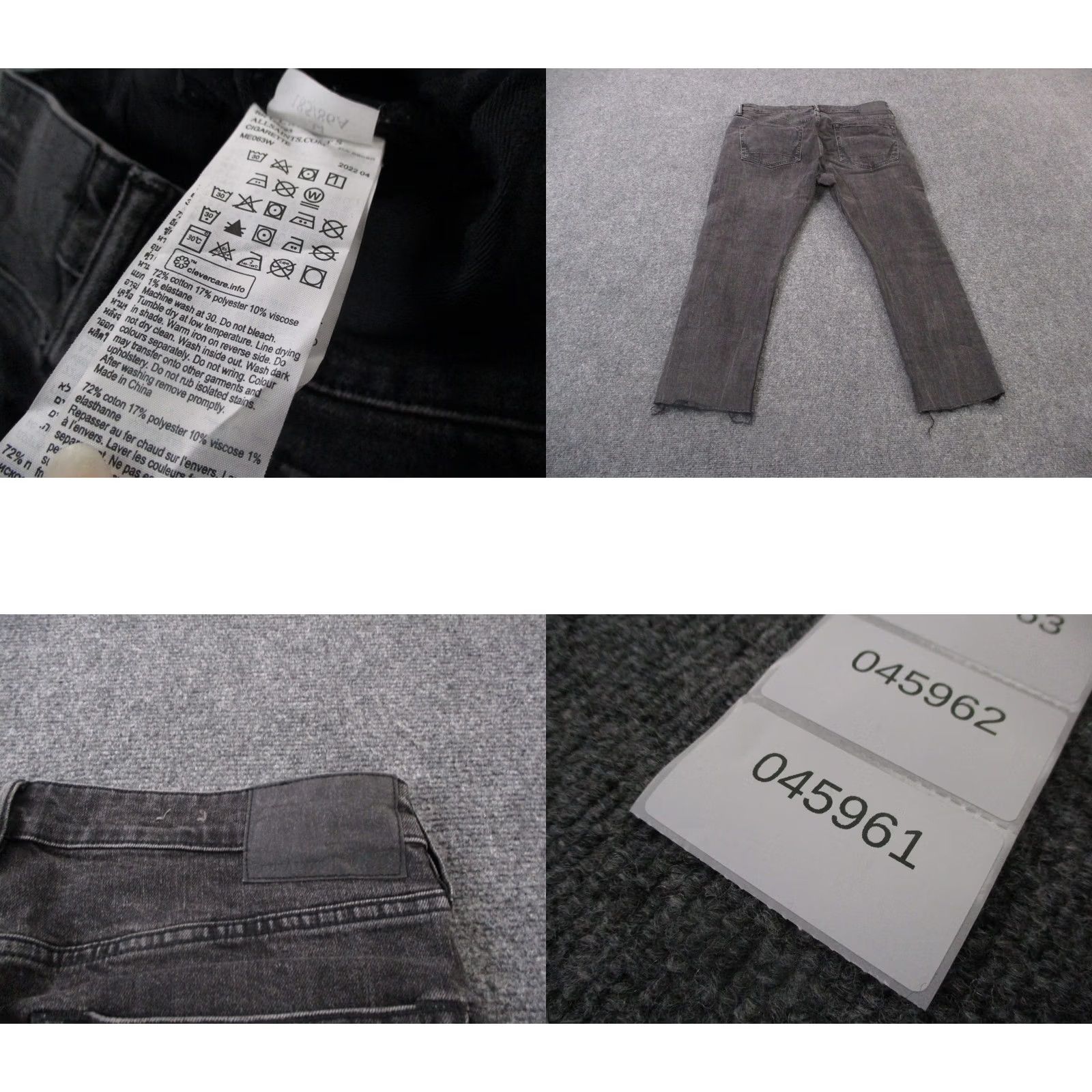 Allsaints Allsaints Jeans Mens Gray Denim Straight Casual Outdoors 34 X 30 Size US 36 / EU 52 - 8 Thumbnail