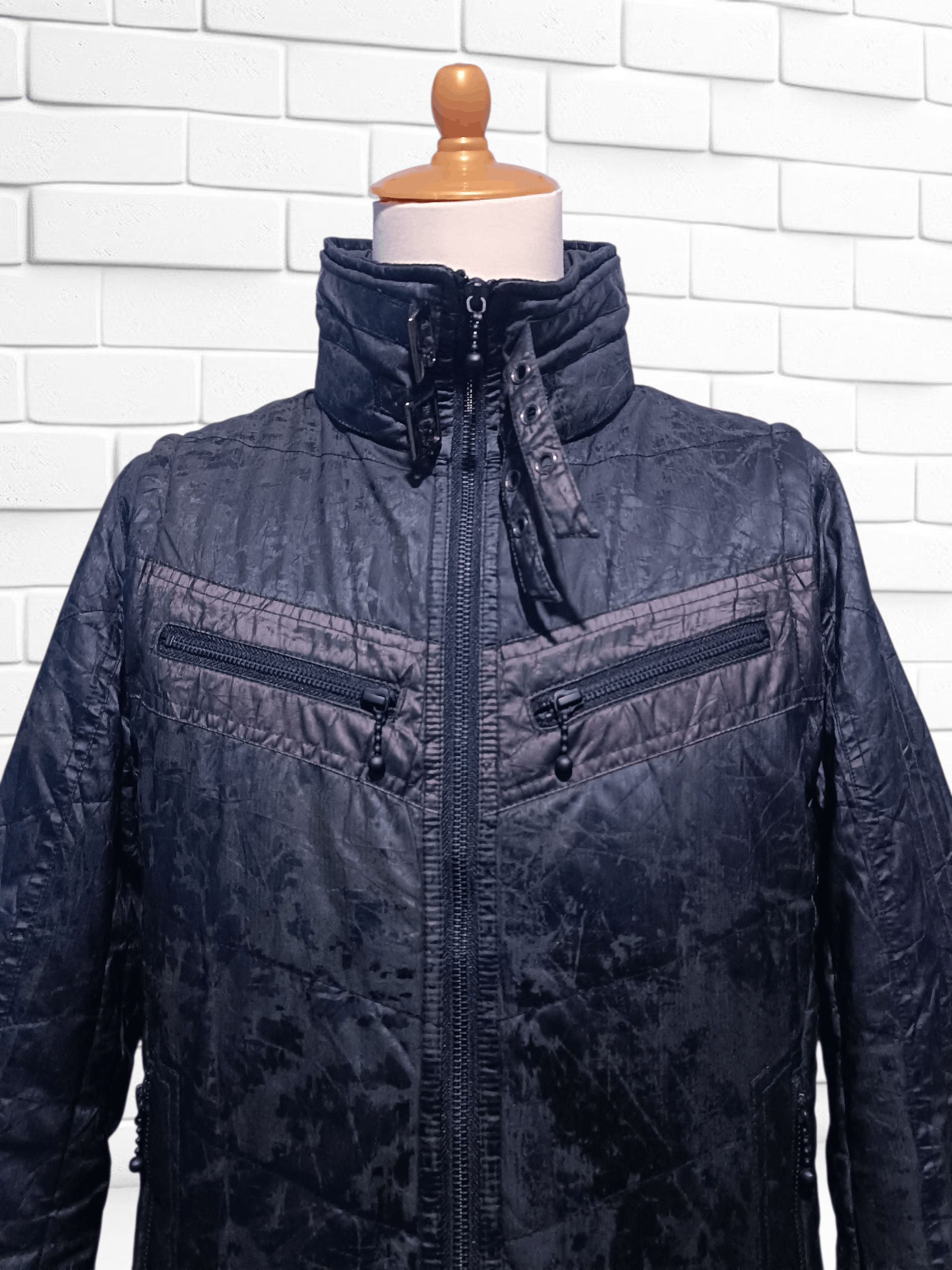 Japanese Brand Japanese Convertible Biker Down Jacket Size US M / EU 48-50 / 2 - 4 Thumbnail