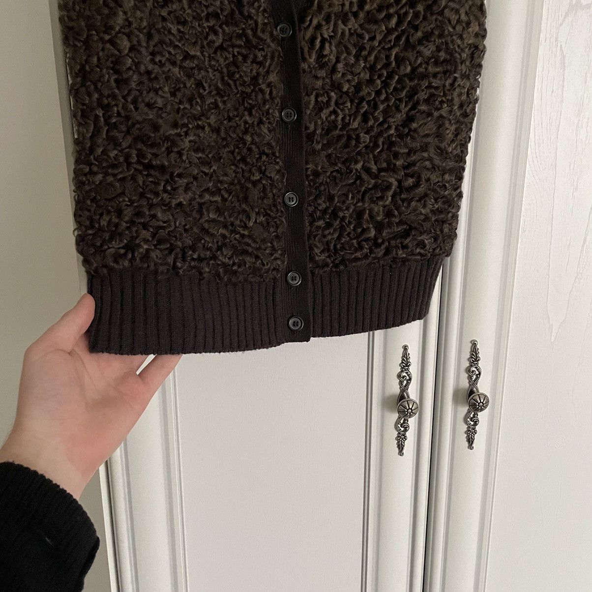 Prada Prada Astrakhan Fur Sleeveless Cardigan Size M / US 6-8 / IT 42-44 - 4 Thumbnail