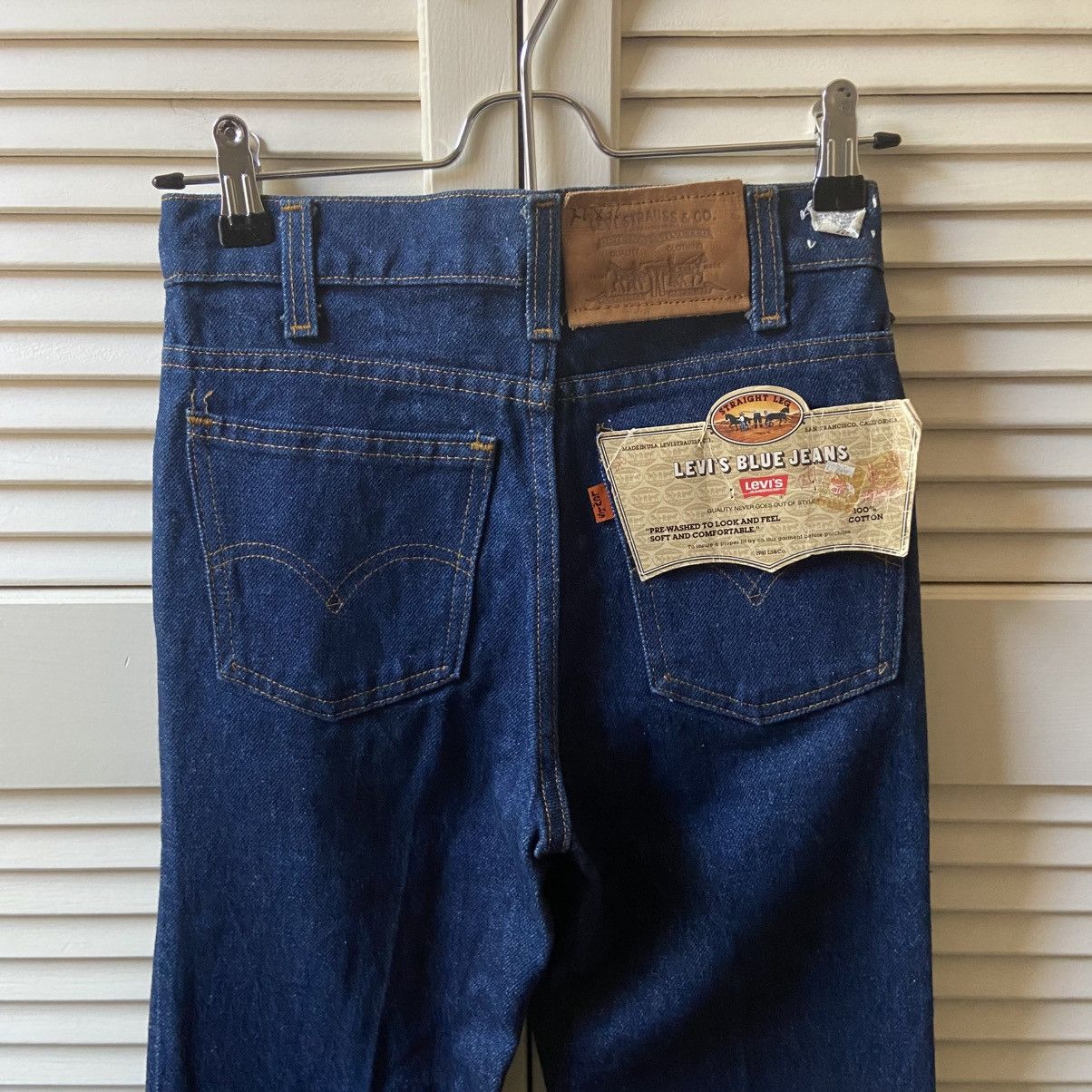 Levi's × Vintage NWT Deadstock 80’s Levi’s Dark Blue Denim Jeans Slim Fit Size US 26 / EU 42 - 12 Thumbnail
