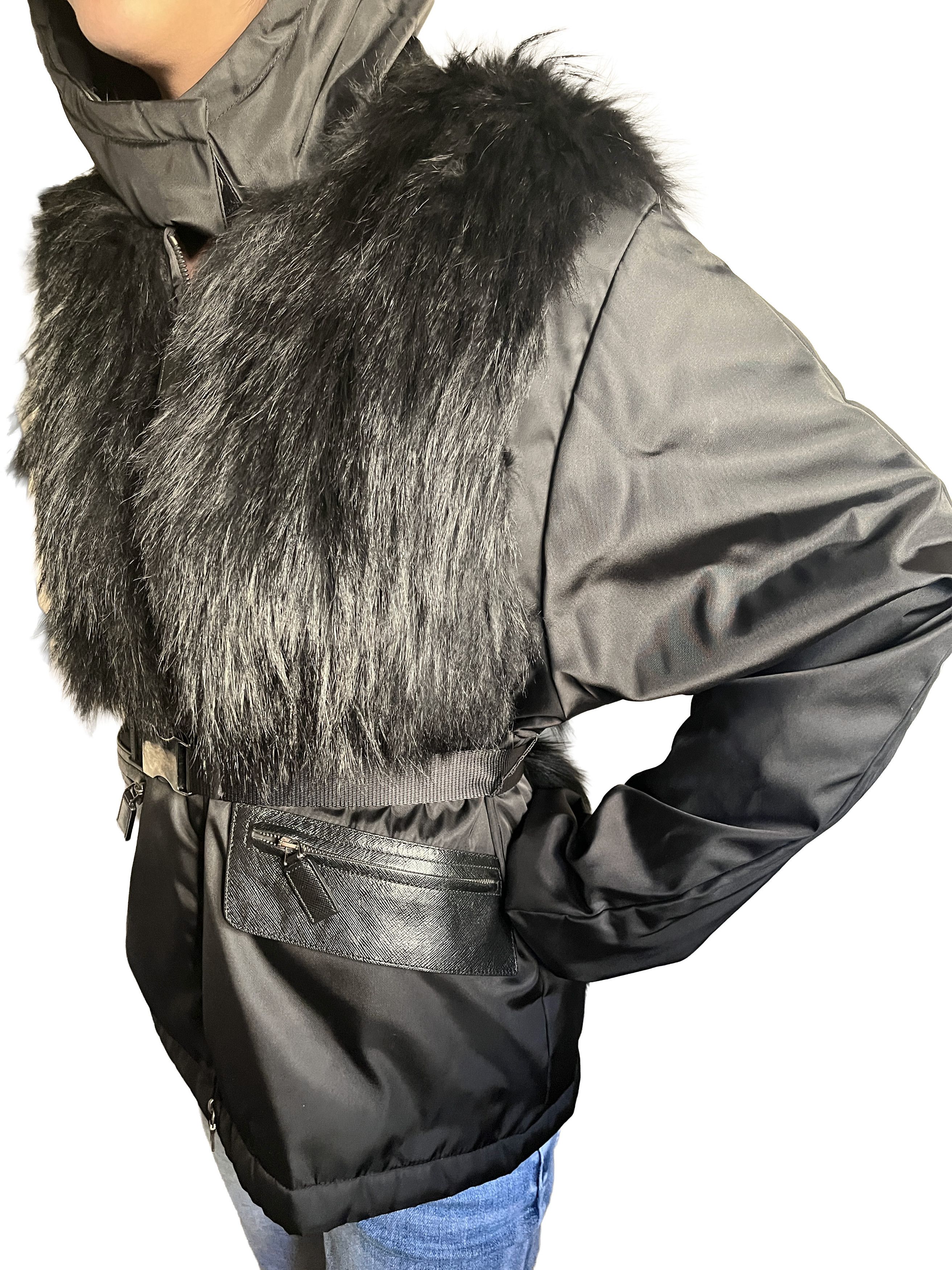 Prada Russian Fox Fur and Nylon Prada Jacket Size S / US 4 / IT 40 - 5 Thumbnail