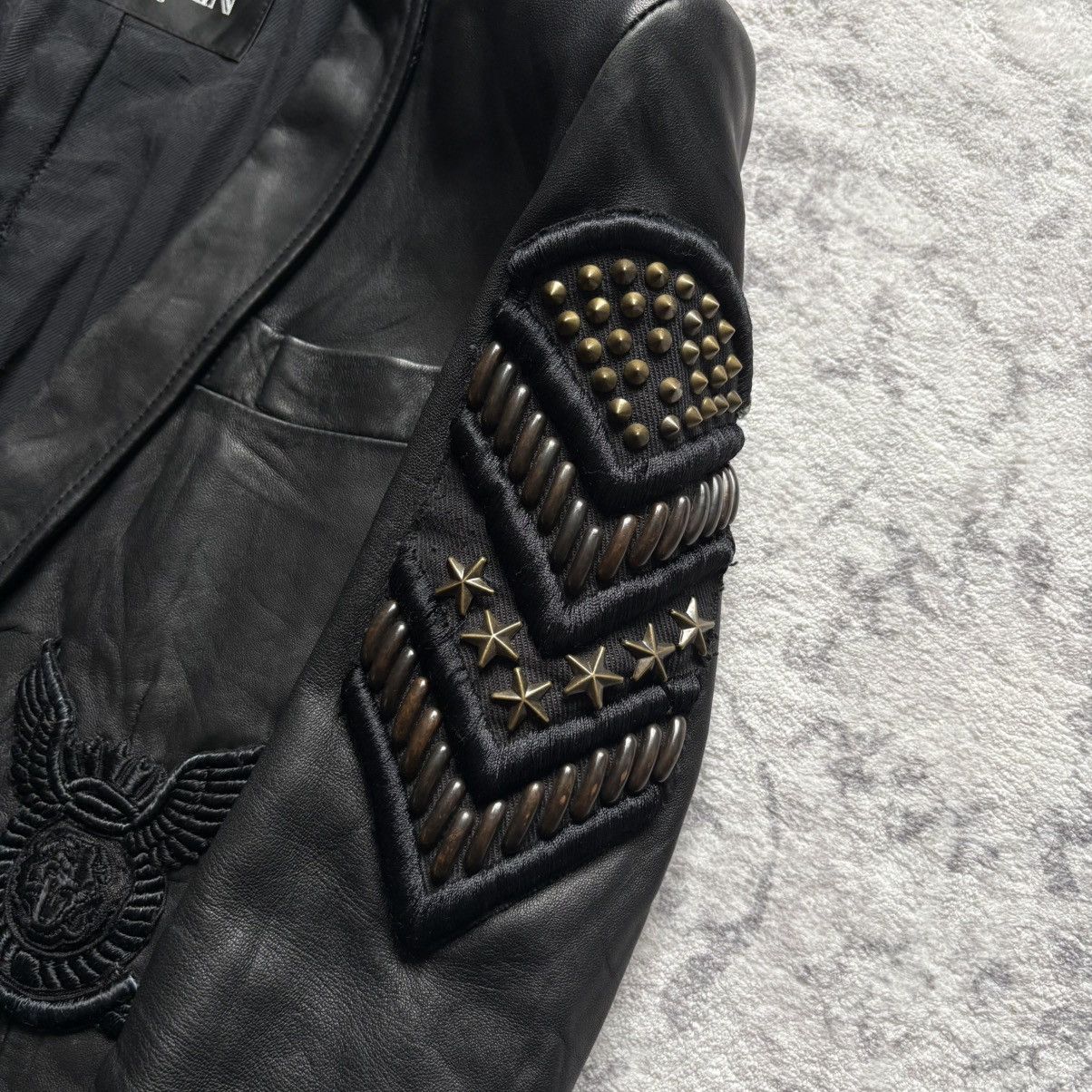 Balmain Balmain SS10 Military Patch Leather Blazer Jacket | Size 38 Size 38R - 7 Thumbnail