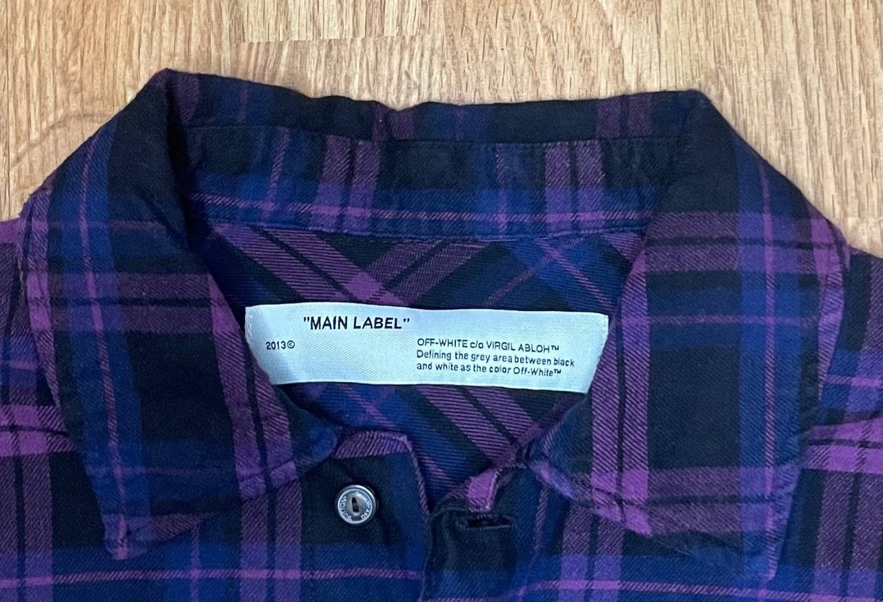 Off-White OFF-WHITE FLANNEL CHECK SHIRT PURPLE Size US S / EU 44-46 / 1 - 5 Thumbnail